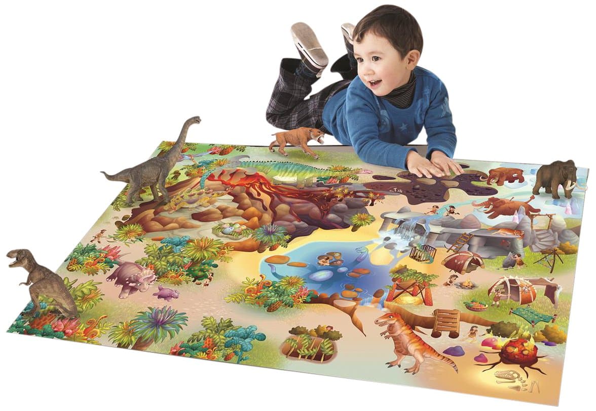 Playmat Collection Connect "Dinosaurs Carpet, Multi-Colour, 80 x 120 cm