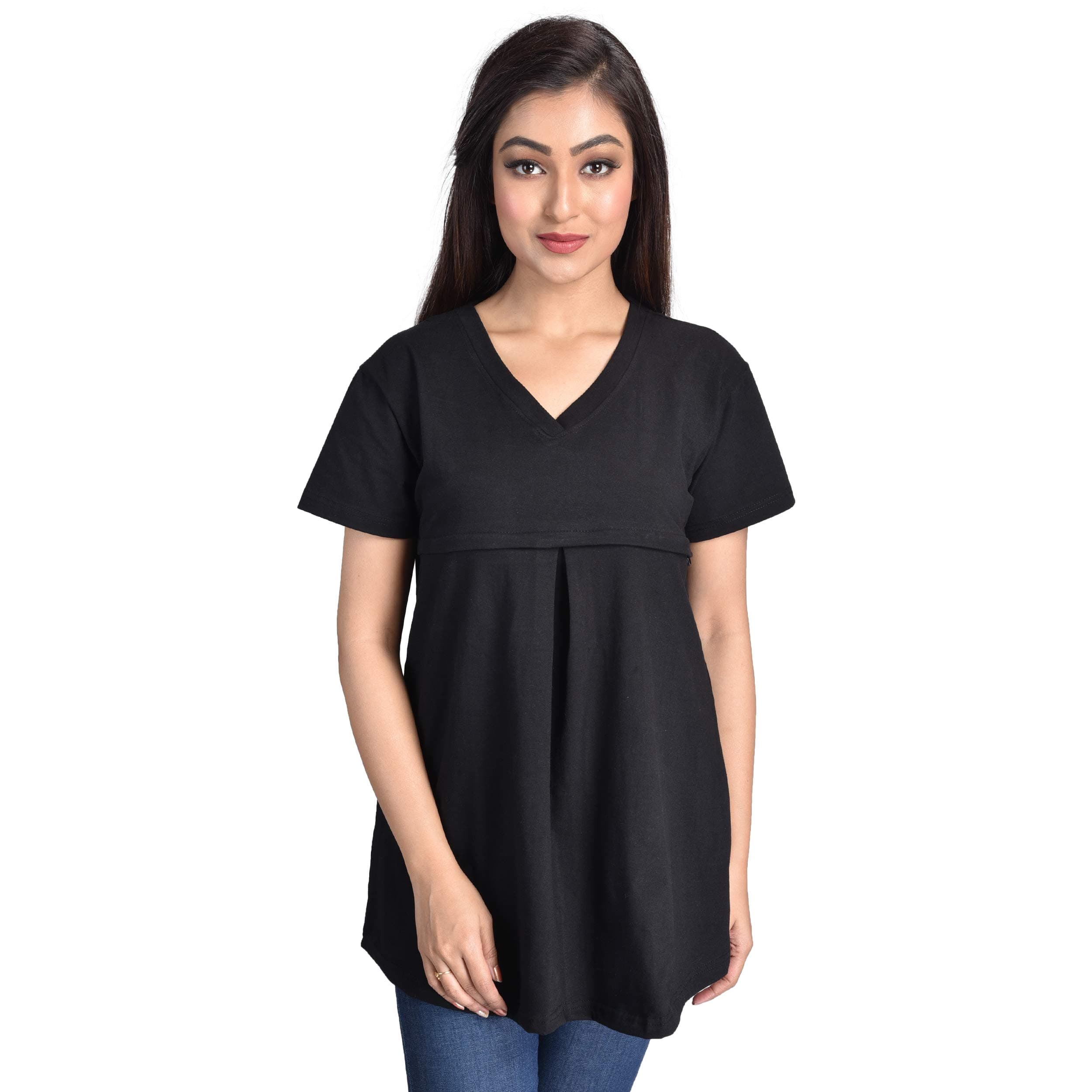 Mommy Cuddle Women's Nursing Tank Tops for Breastfeeding With Discreet Horizontal Zipper