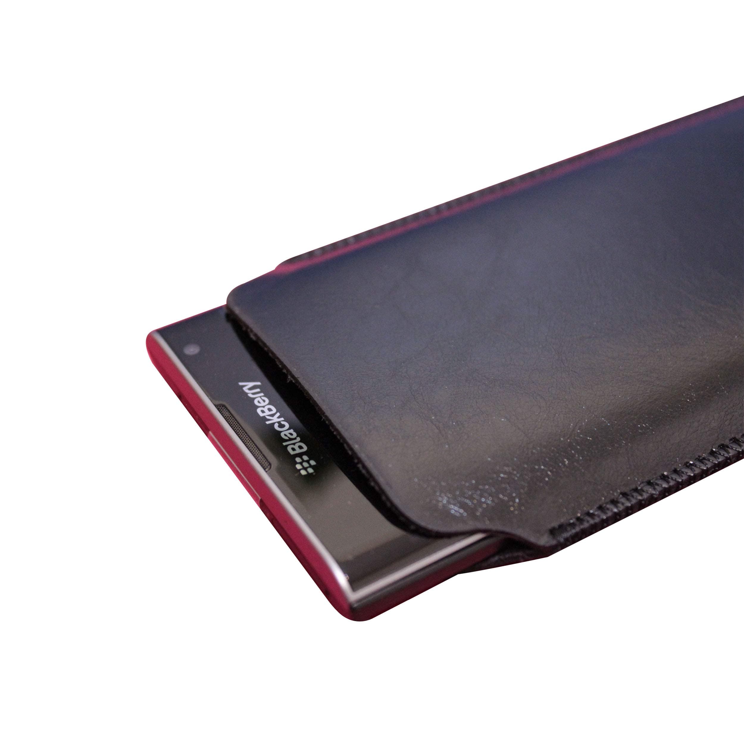 UltraJacket Lightweight Slim Sleeve Case for Blackberry PRIV (Saddle Black)