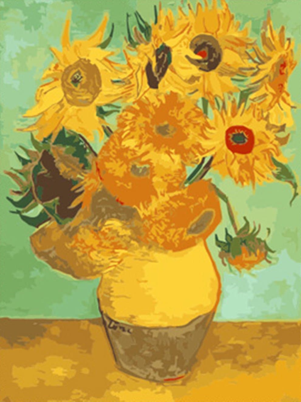 Zalago Van Gogh Sunflowers Oil Painting by Number Kits Diy Digital Painting by Numbers Horse Canvas Wall Art 40 x 50 cm