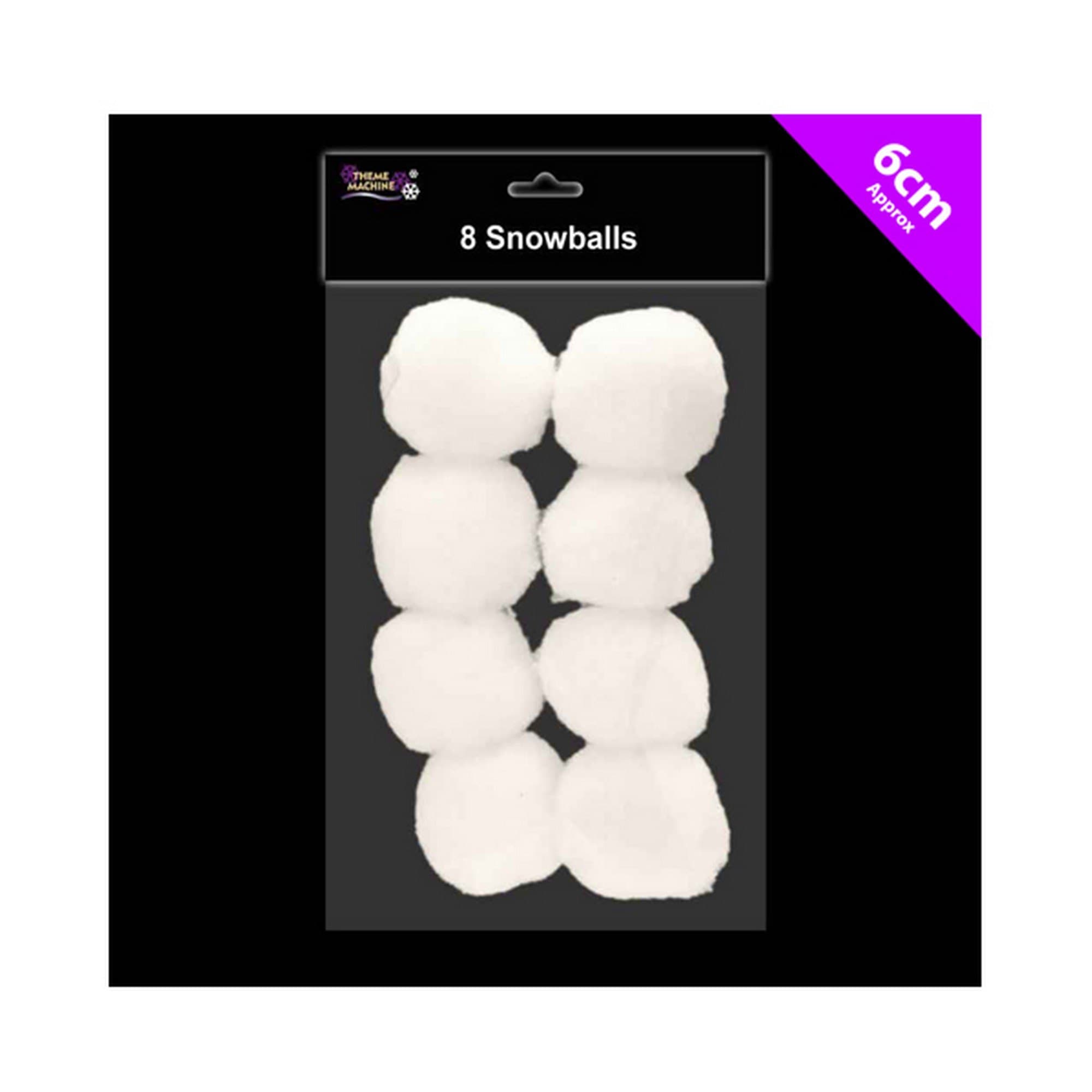 Theme Machine Fake Snowballs (Pack Of 8) (One Size) (White)