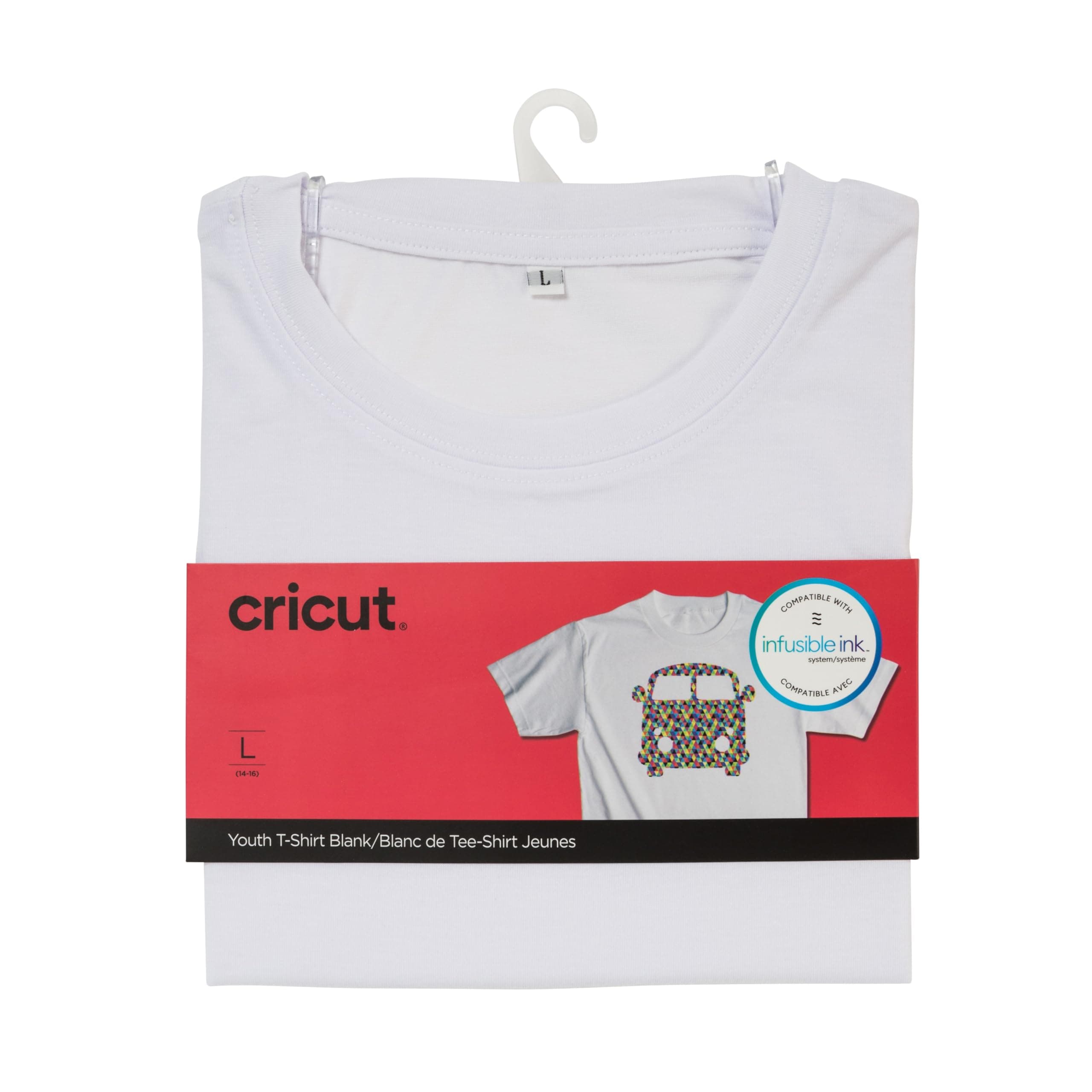 Cricut Youth's T-Shirt Blank, Crew Neck, L Gray