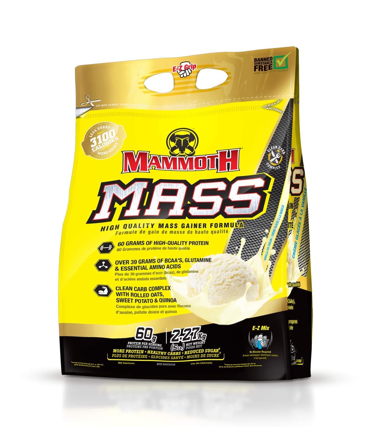 Mammoth Inter-Active Nutrition Mass Supplement, 5 lbs, Vanilla FID15319