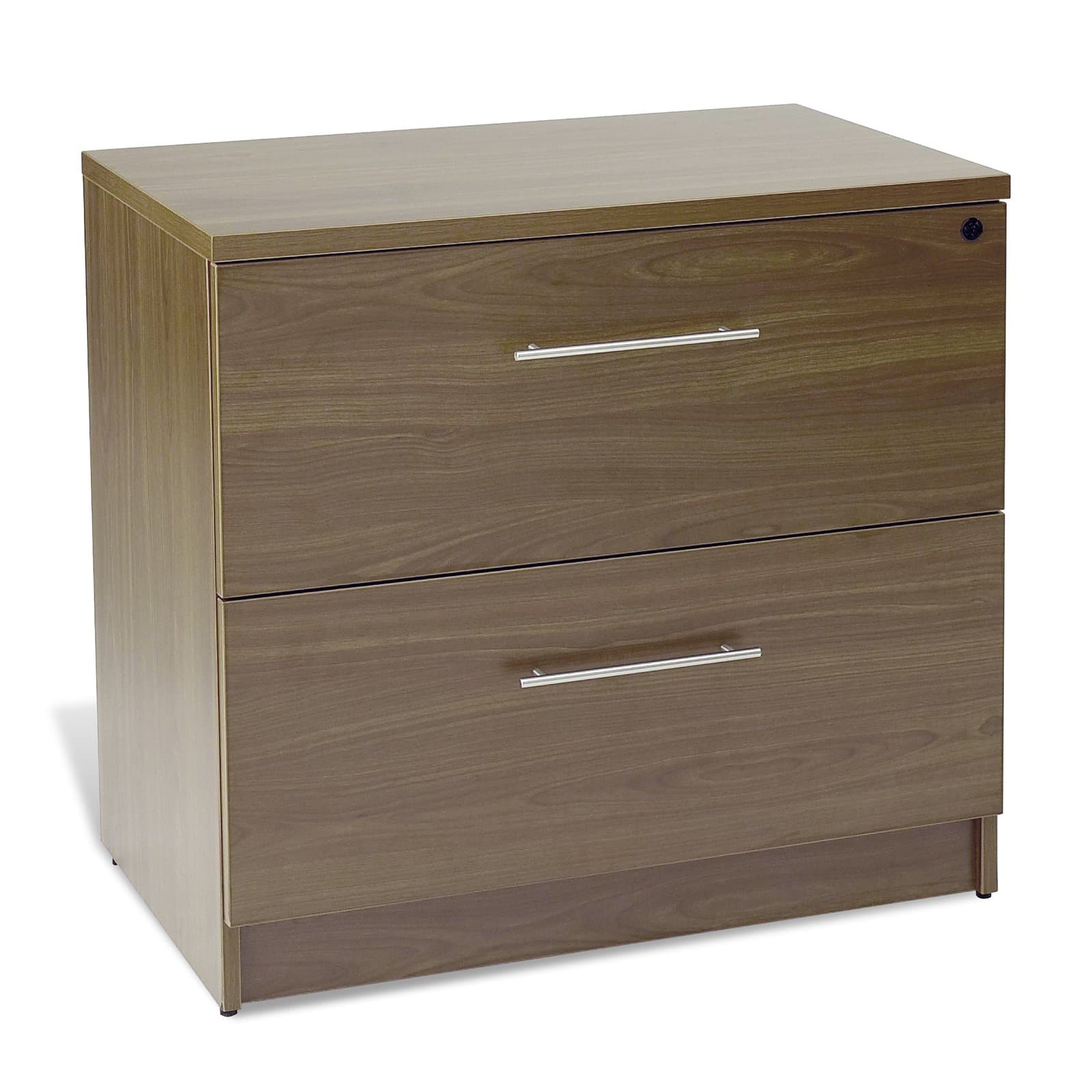 Unique Furniture 2 Drawer Lateral File Cabinet, Walnut