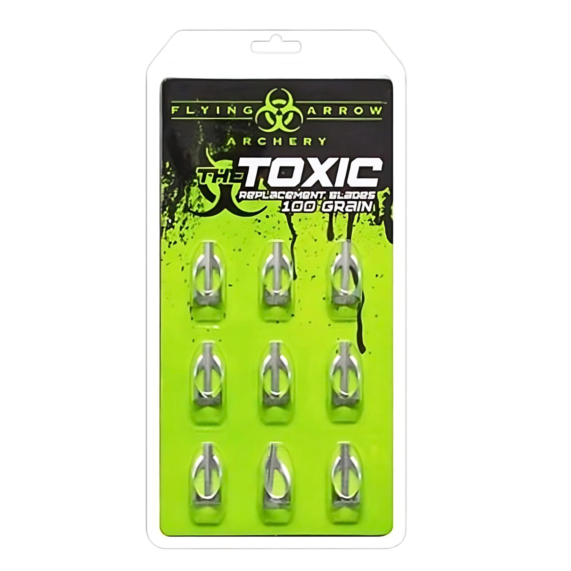 Toxic Broadhead Replacement Blades | Toxic Replacement Blades for all Toxic Crossbow Broadheads & Toxic Compound Bow Broadheads | Toxic Broadheads 100 Grain Blade Replacements | 9 Pack