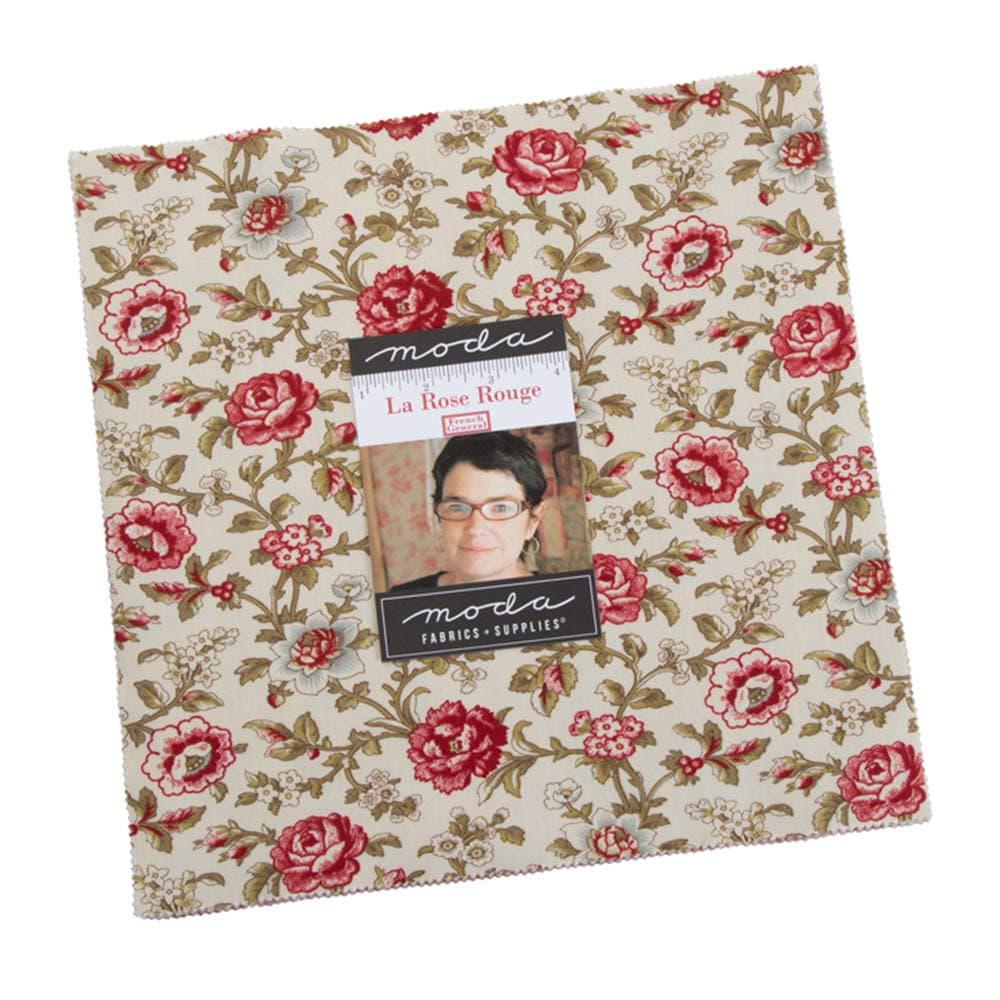 French General La Rose Rouge Layer Cake 42 10-inch Squares Moda Fabrics 13880LC