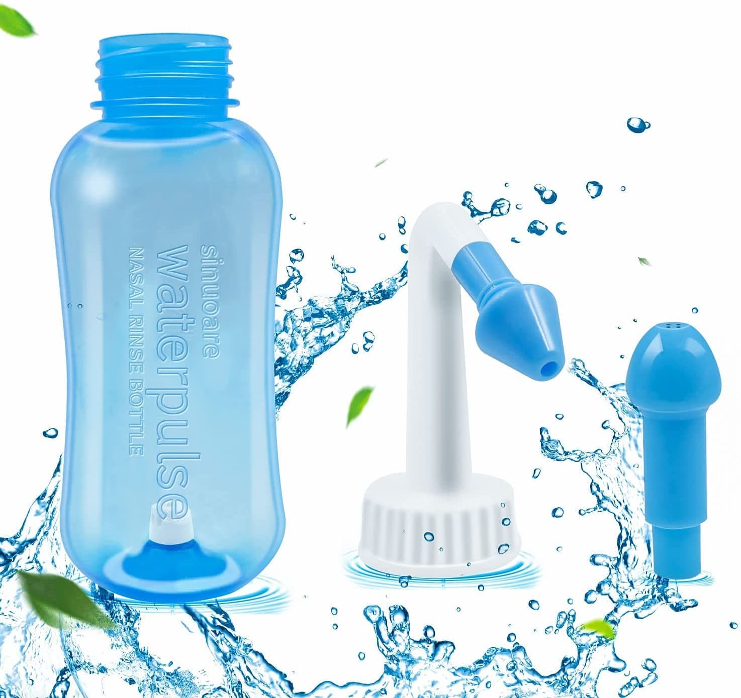 Orang Nasal Irrigation Nose Cleaner 300ml with 2 Changable Tips,Works for Both Adult and Baby Nose Care-Helps relieve snoring and improve sleep
