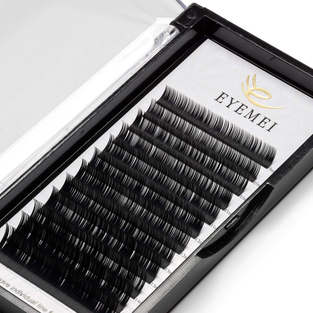 Eyelashes Extension 0.15mm C Curl 12mm Individual Silk Eyelash Extensions Light Black Faux Mink Lashes Supplies Professional Salon by EYEMEI (0.15-C-12mm)