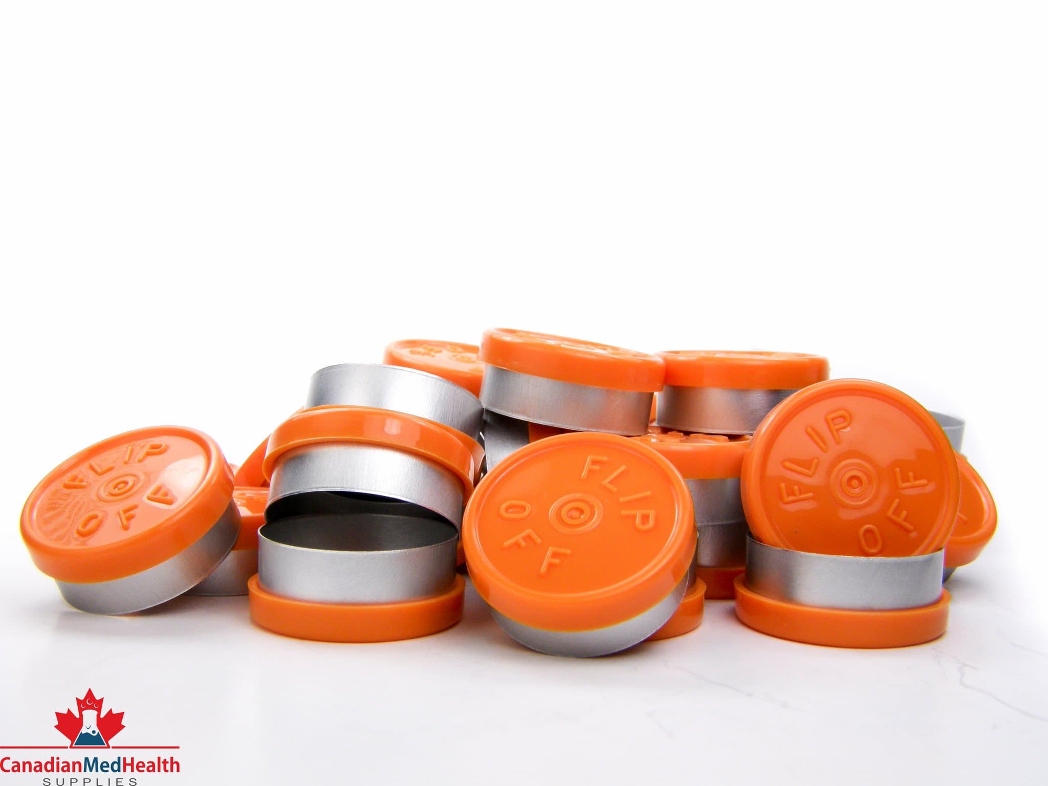 20mm Orange Flip-Off Cap - Flip-Off (1000, Case)