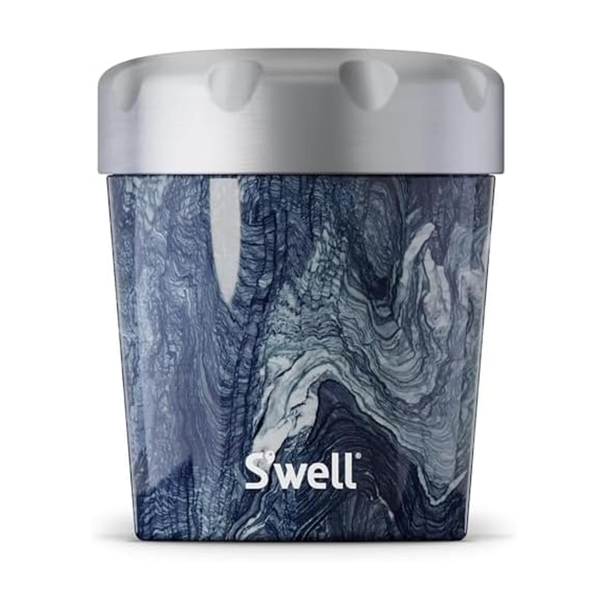 S'well Stainless Steel Ice Cream Chiller, 16oz, Teakwood, Triple Layered Vacuum Insulated Container Keeps Ice Cream Frozen For Up To Four Hours, BPA Free