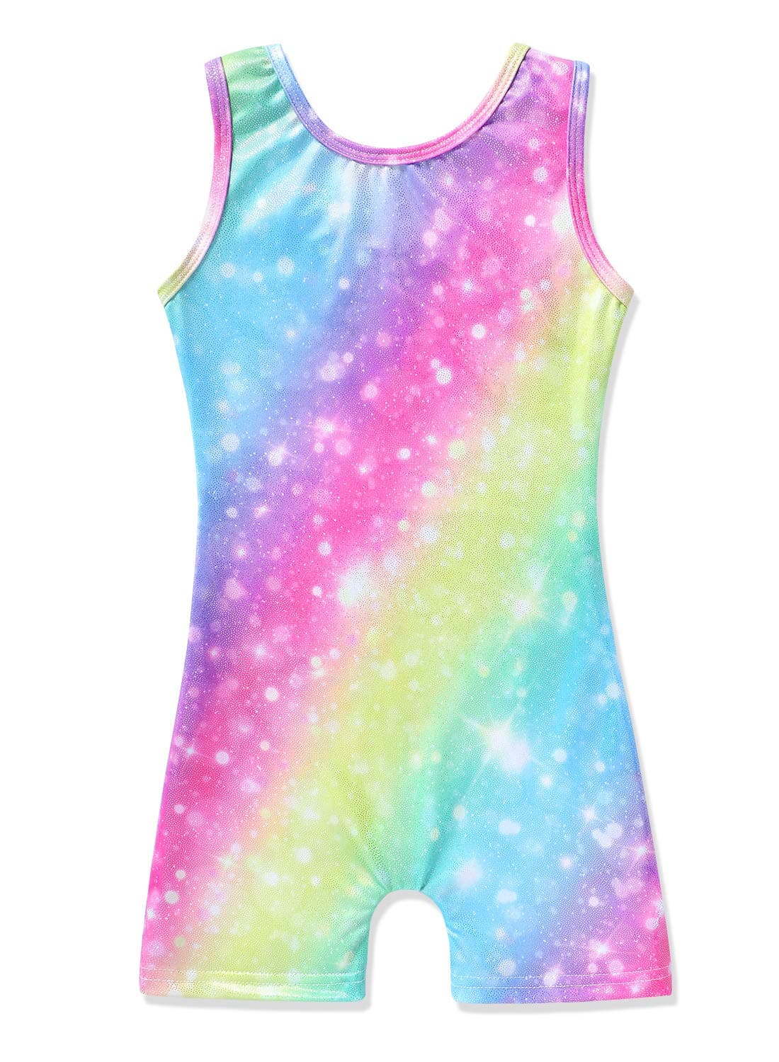 Gymnastics Leotards for Girls with Shorts Toddlers Biketards Rainbow Unicorn Dinosaur Mermaid Leopard Flower Galaxy