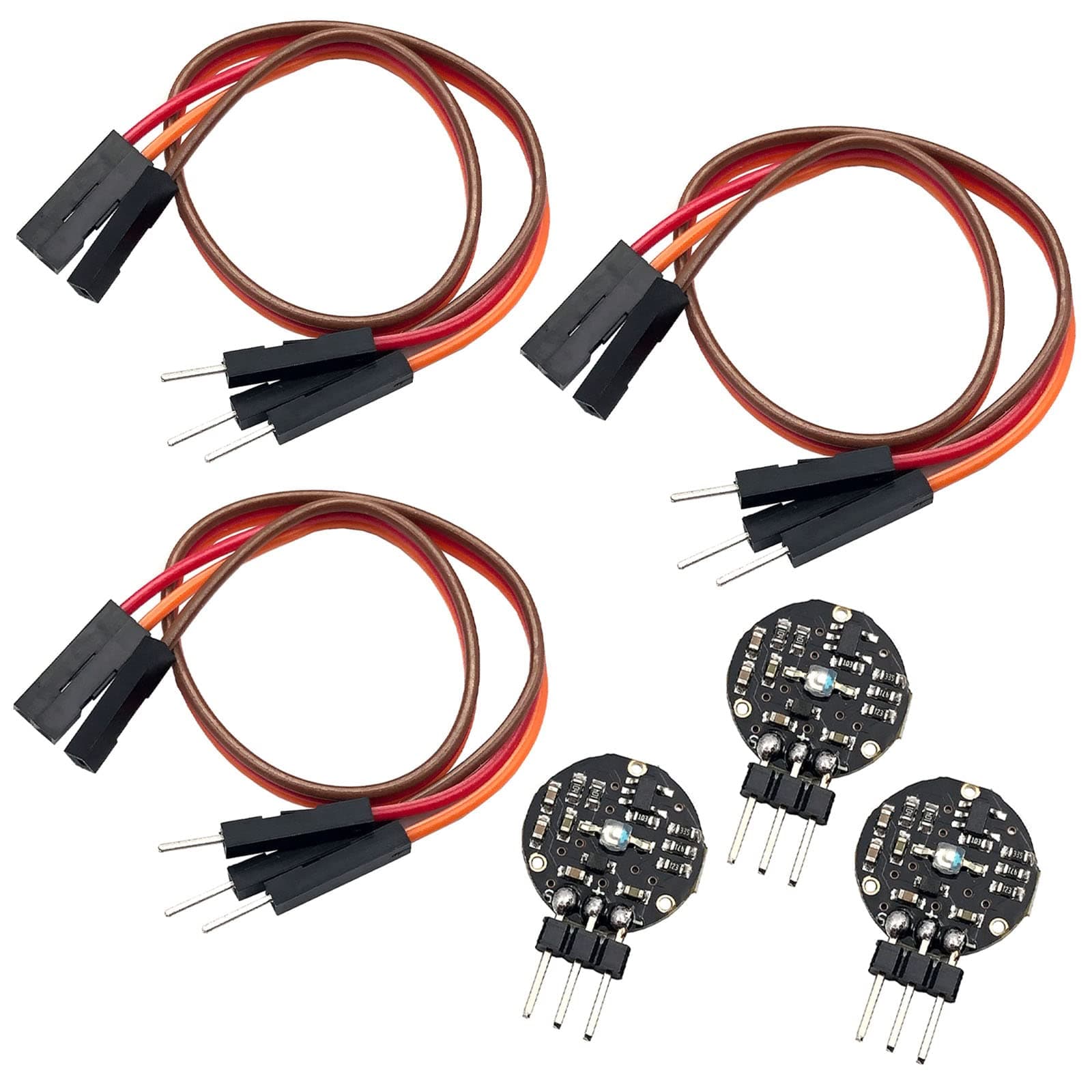 FainWan 3PCS Pulse Sensor Heart Rate Sensor Monitor Module Compatible with Ar-duino Raspberry Pi