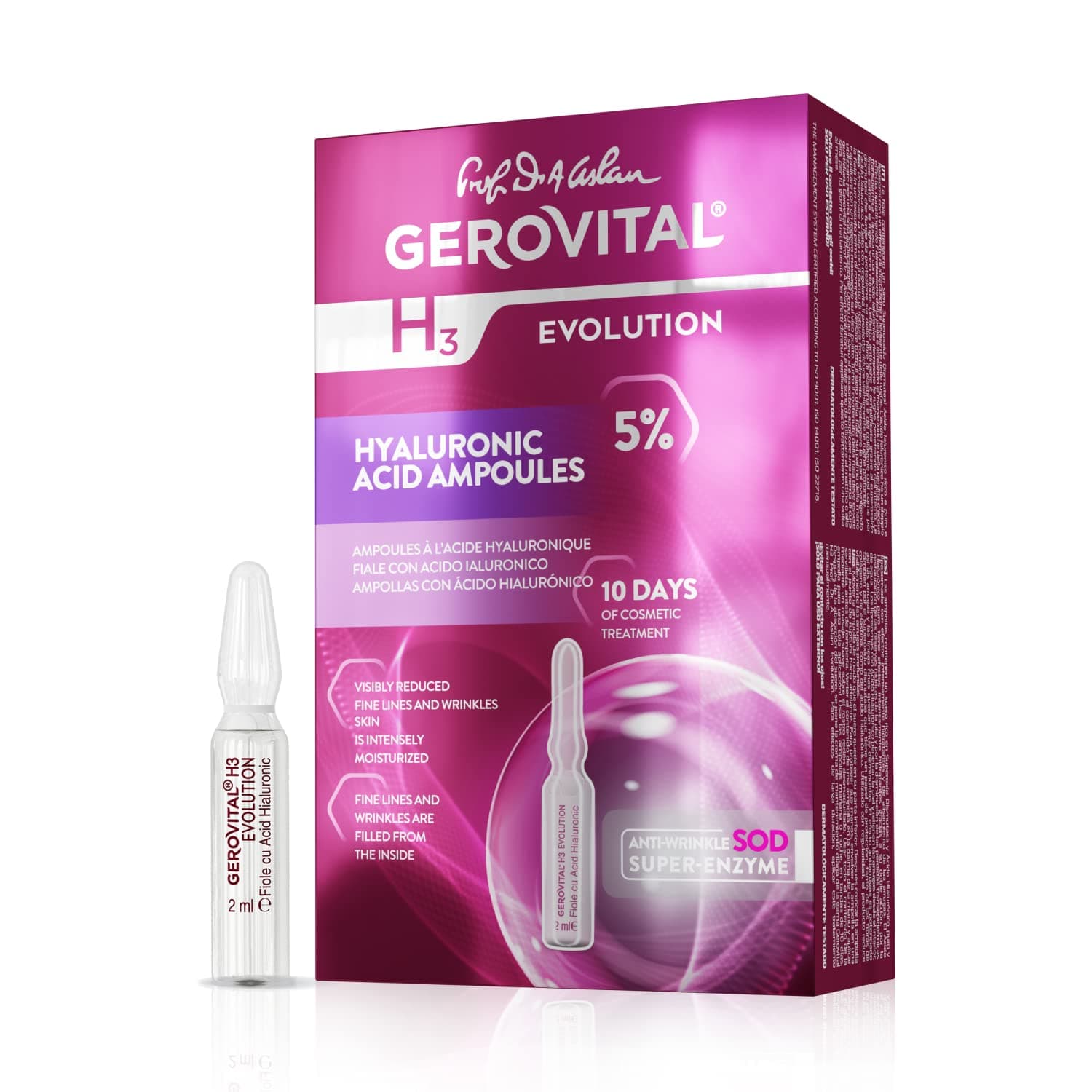 – Gerovital Evolution Pure Hyaluronic Acid Serum for Face - Anti Aging Face Serum, Anti-Wrinkle, Skin Elasticity Enhancer, Targets Dark Spots, Moisturizing Reduces fine lines and wrinkles