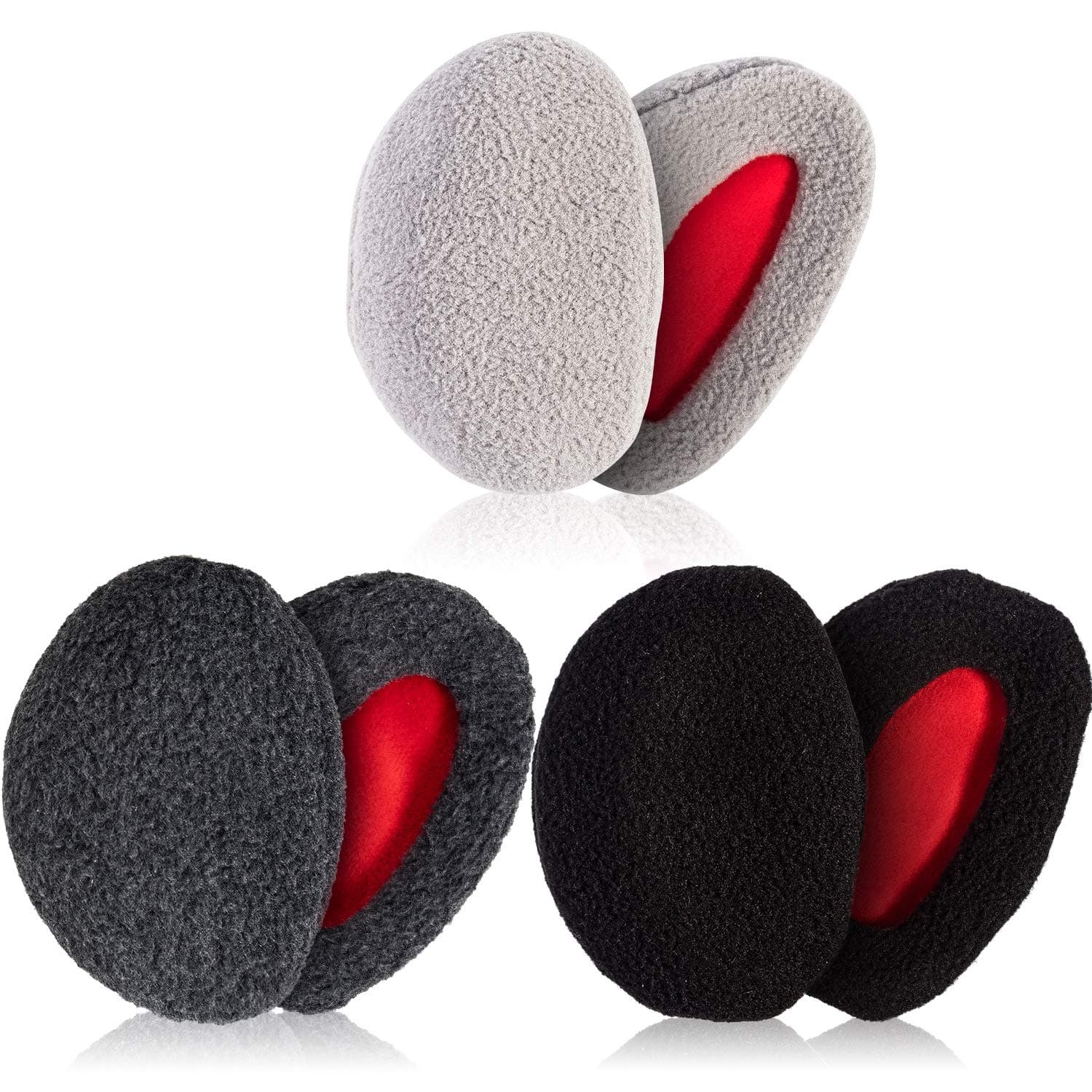 3 Pairs Ear Warmers Bandless Ear Muffs Unisex for Winter Outdoors