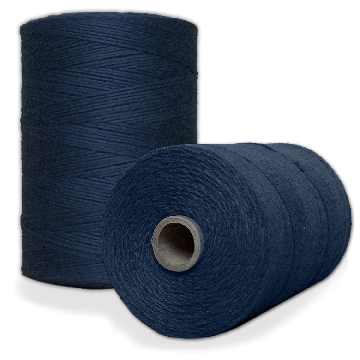 100% Cotton Loom Warp Thread (Navy Blue), 8/4 Warp Yarn (800 Yards), Perfect for Weaving: Carpet, Tapestry, Rug, Blanket or Pattern - Warping Thread for Any Loom