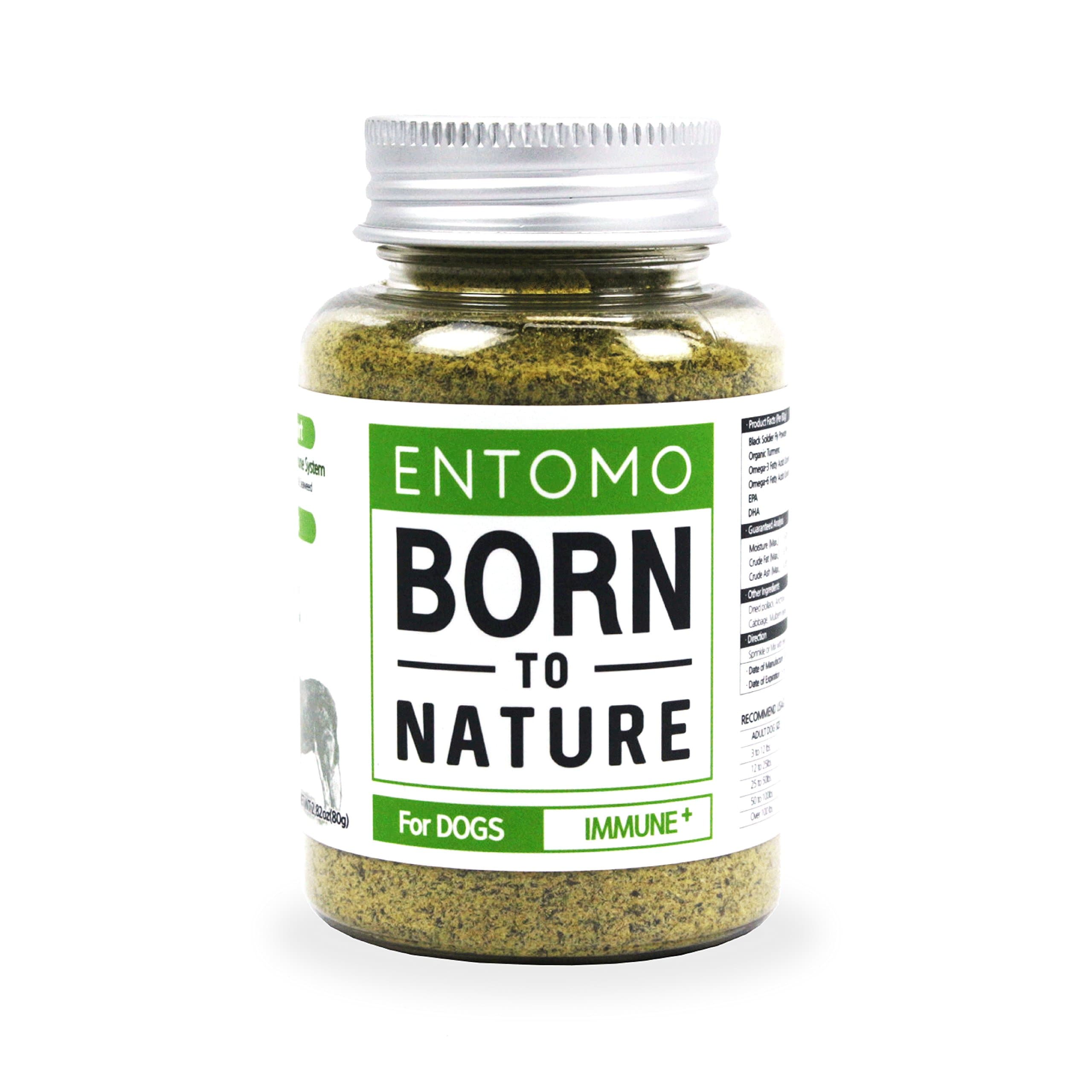 ENTOMO Born to Nature Immune+ Dog Supplements for Strong Boost Immune & Heart Health, All Natural Ingredients for Shiny Coat and Skin