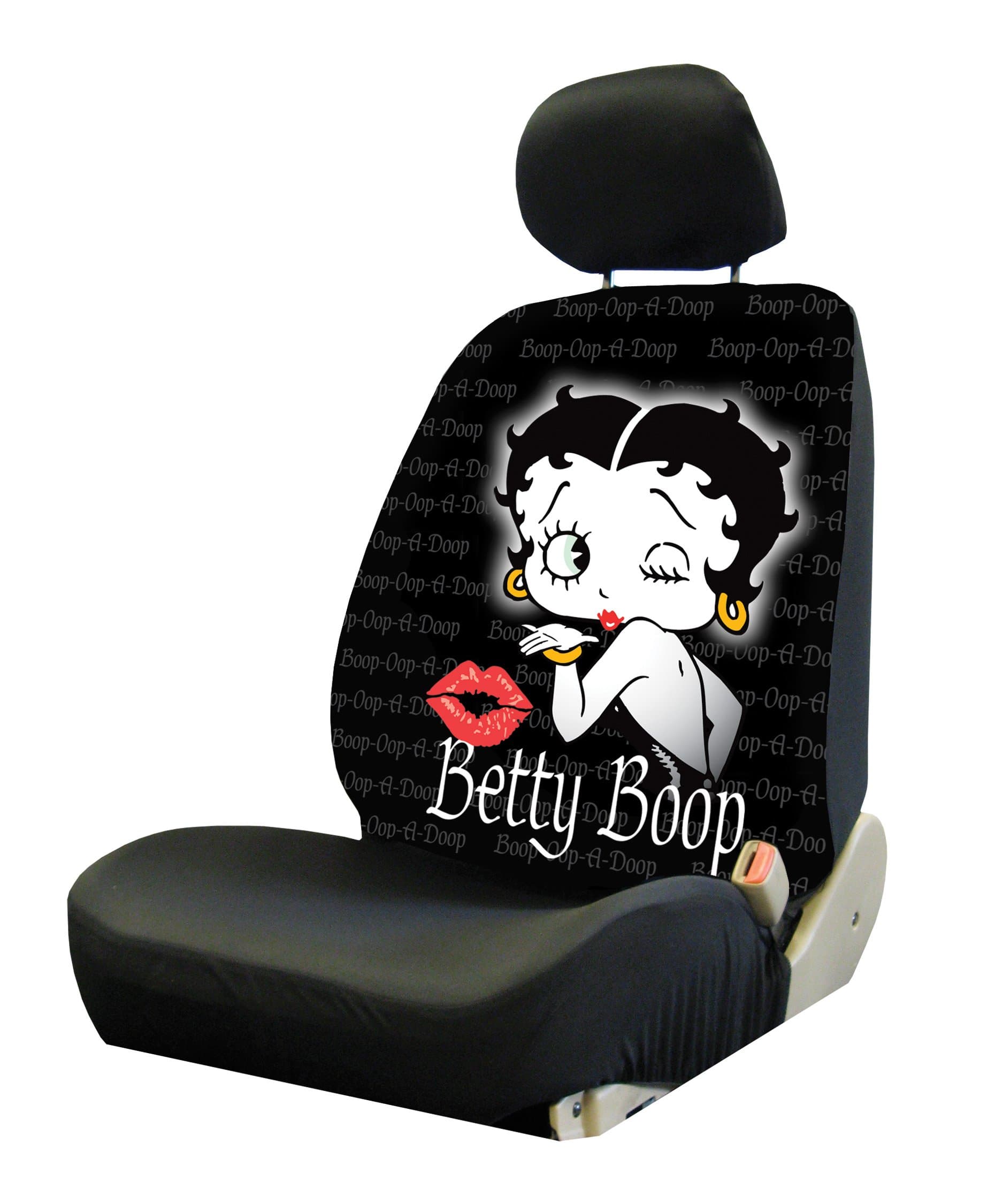 Plasticolor 008658R01 'Betty Boop' Timeless Seat Cover, Black