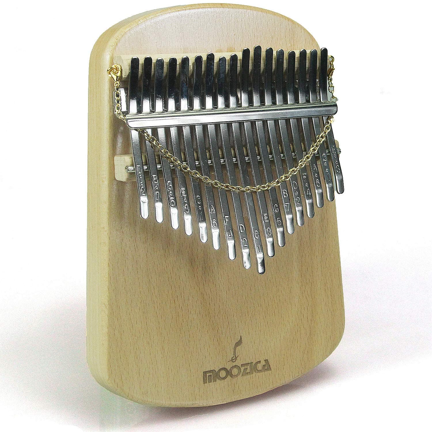 Moozica Kalimba 17 Keys Solid Walnut Wood Kalimba, Solid Spruce Wood Board Thumb Piano Marimba with Learning Instruction(K17S-B)