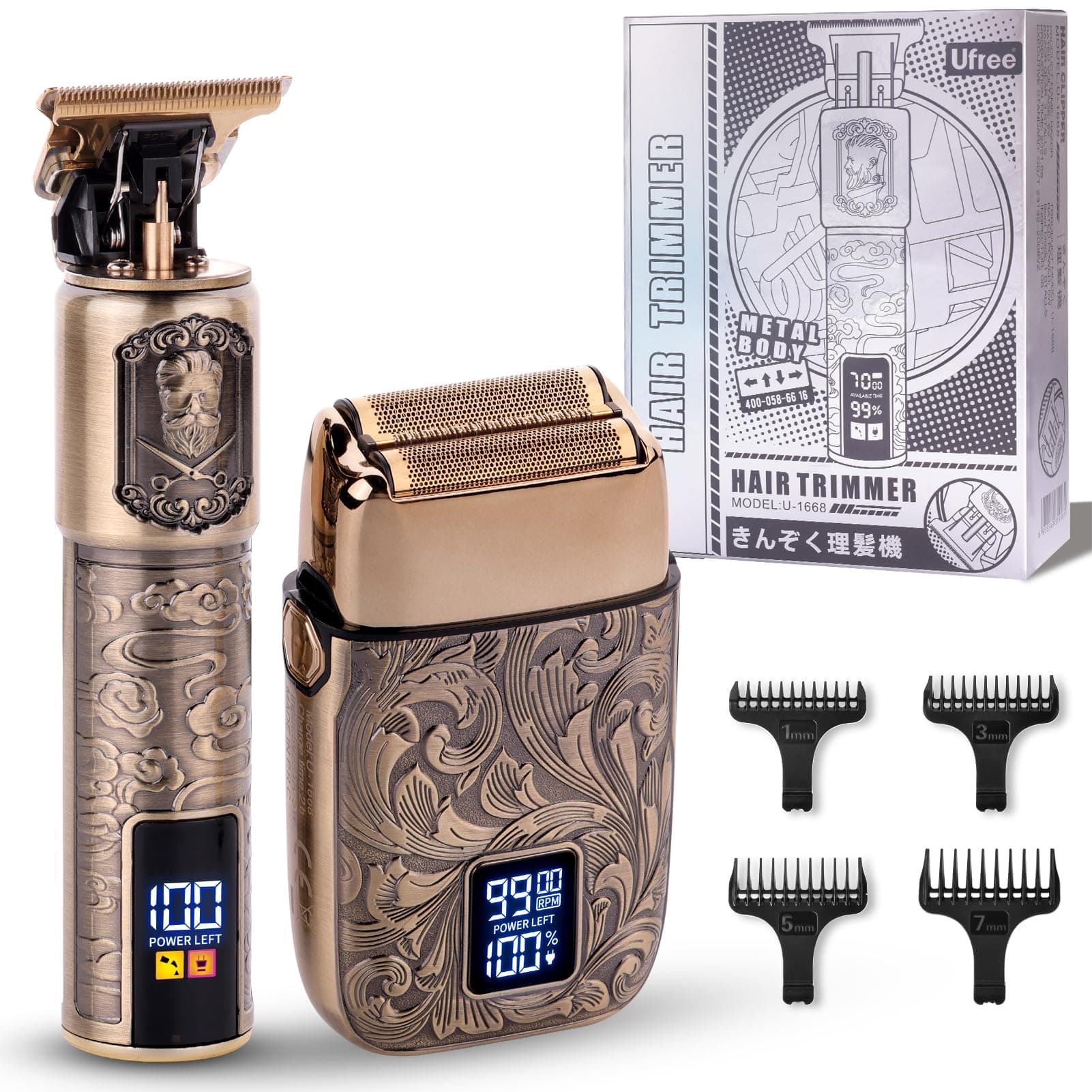 Foil Shavers Electric Razor for Men, Beard Trimmer Grooming Shaving Kit, Hair Trimmer, Cordless Head Shavers for Bald Men Barber Clippers, Birthday Gifts for Him