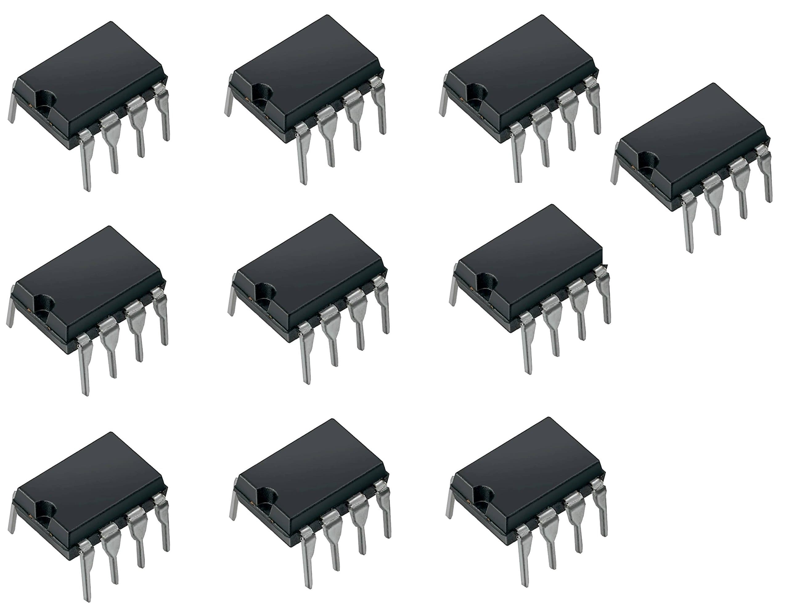 Op Amp IC Experimenter's Electronics Kit 4 - (2) TL071CP (2) MC1458 (2) TL082CP (2) MCP602-I/P (2) LM833NG Breadboard-Friendly (10 Piece op-amp kit)