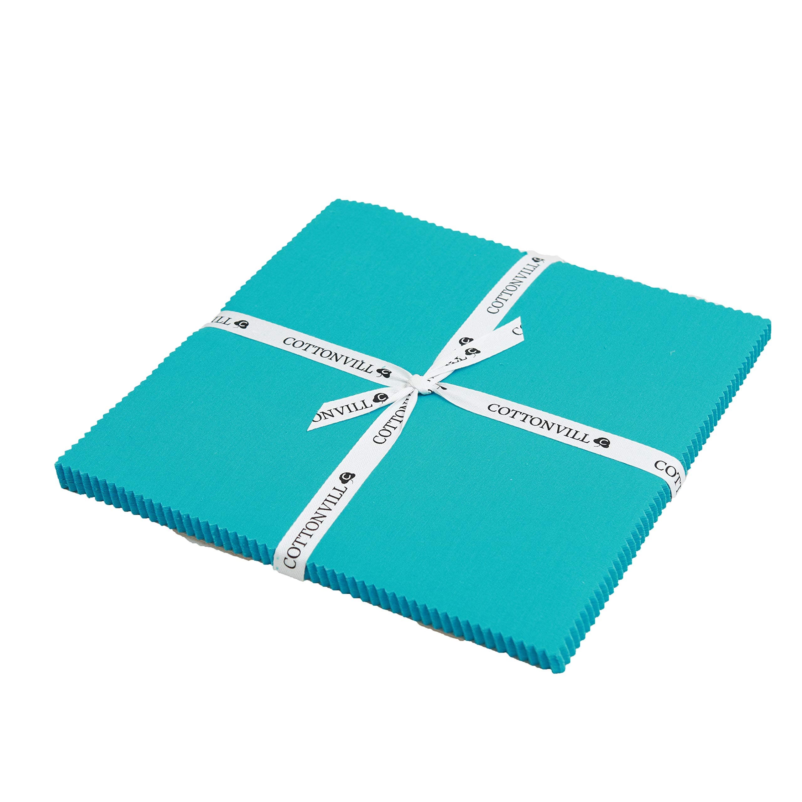 20COUNT Cotton Solid Quilting Fabric (10inch Square, 31-Bluebird)