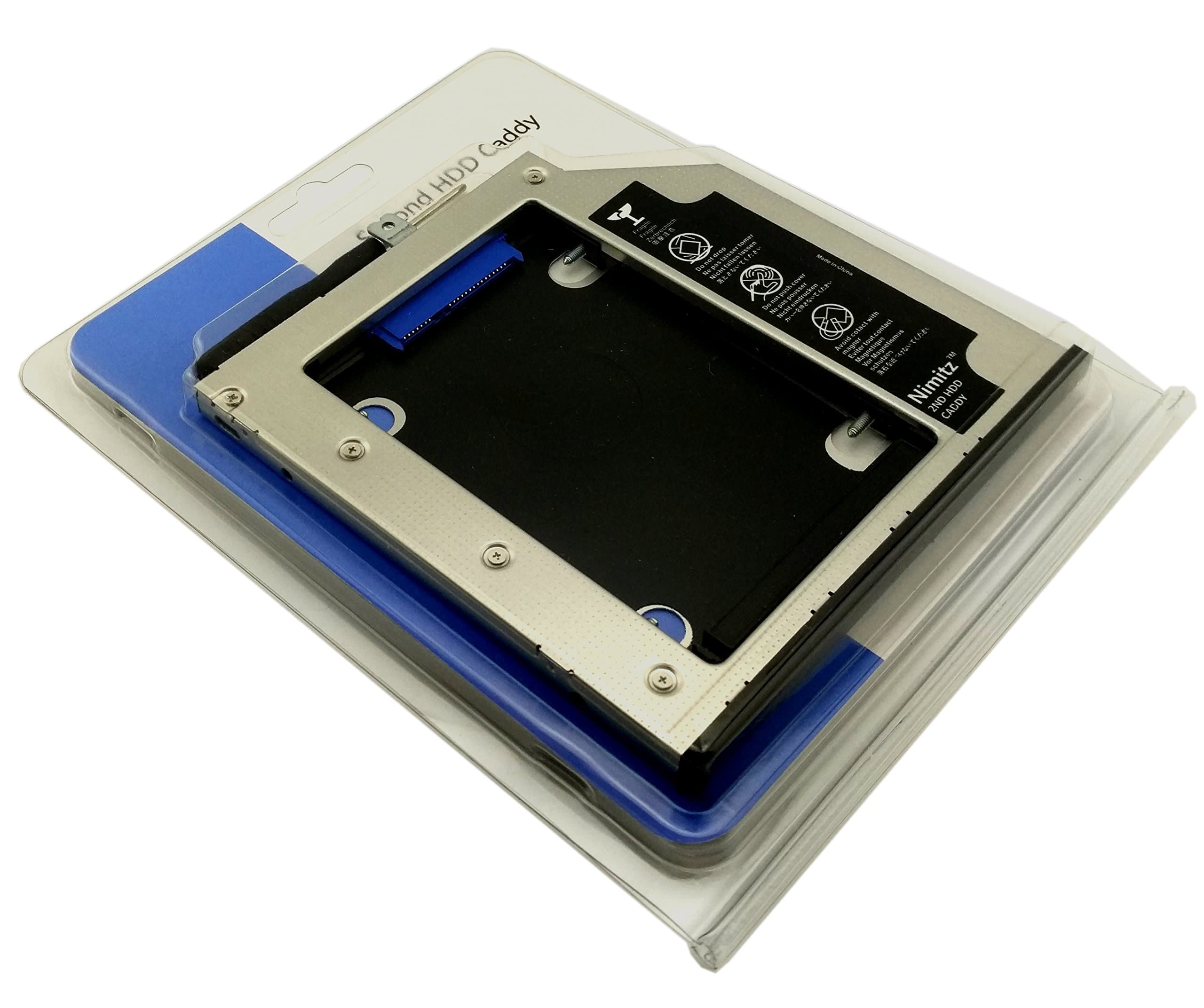 2nd HDD SSD Hard Drive Caddy Adapter Compatible with Lenovo Thinkpad T440p T540p W540p W541 with Bezel