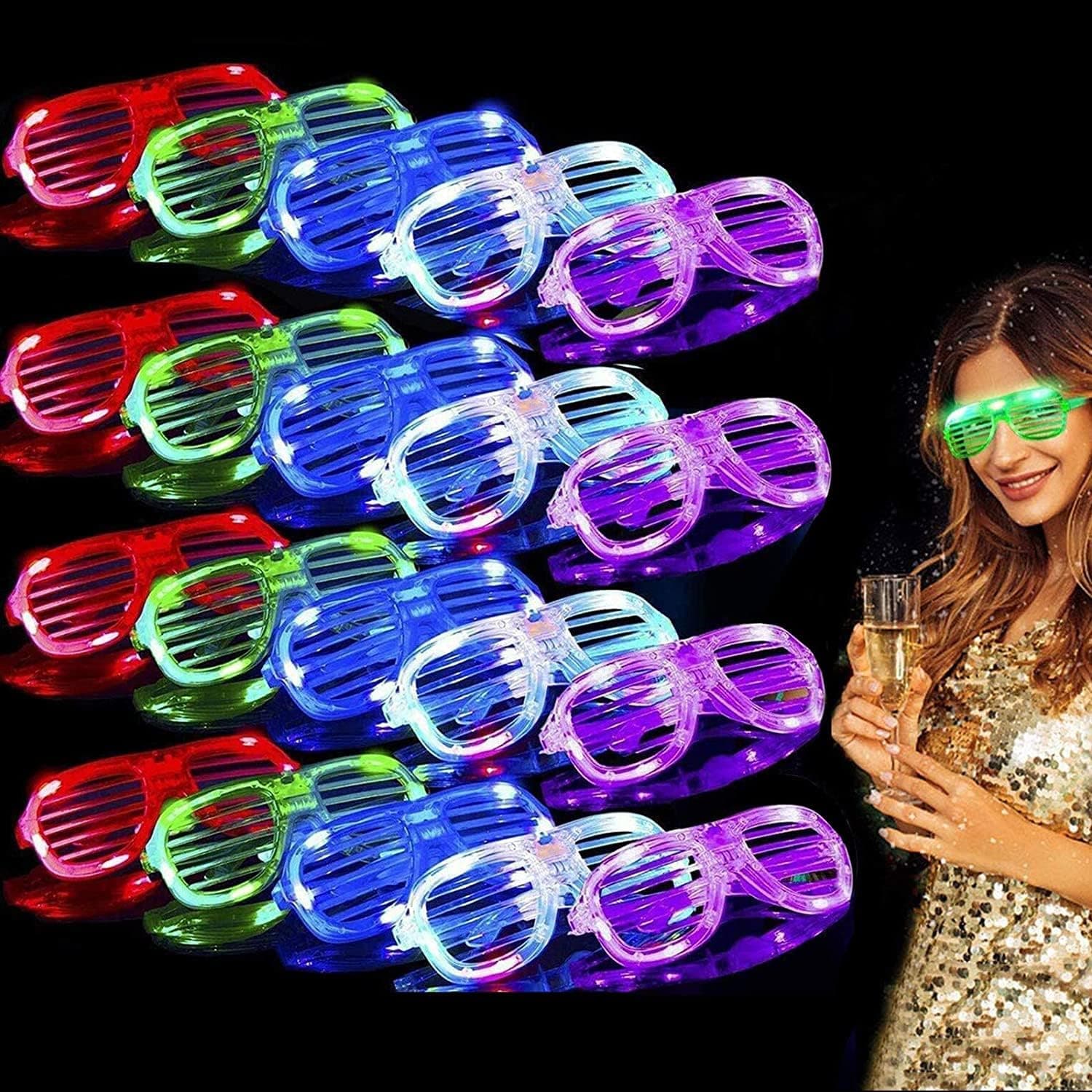 10 Pack LED Glasses Party Supplies, Light Up Glasses Shades Glow Sticks Glasses Led Party Sunglasses Kids/Adults Glow In Dark Party Favors Party Glow Toys