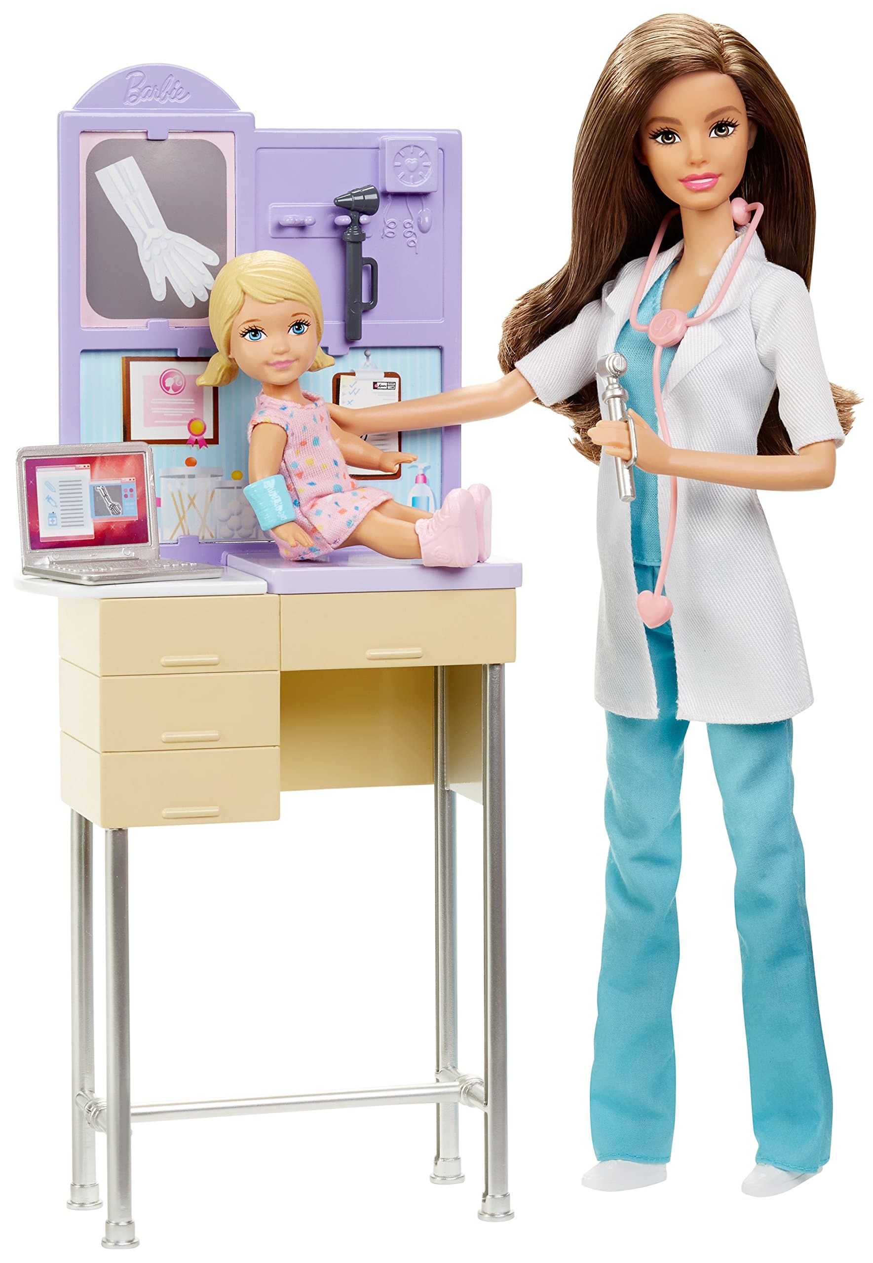 Barbie Pediatrician Doll and Playset, Multi Color