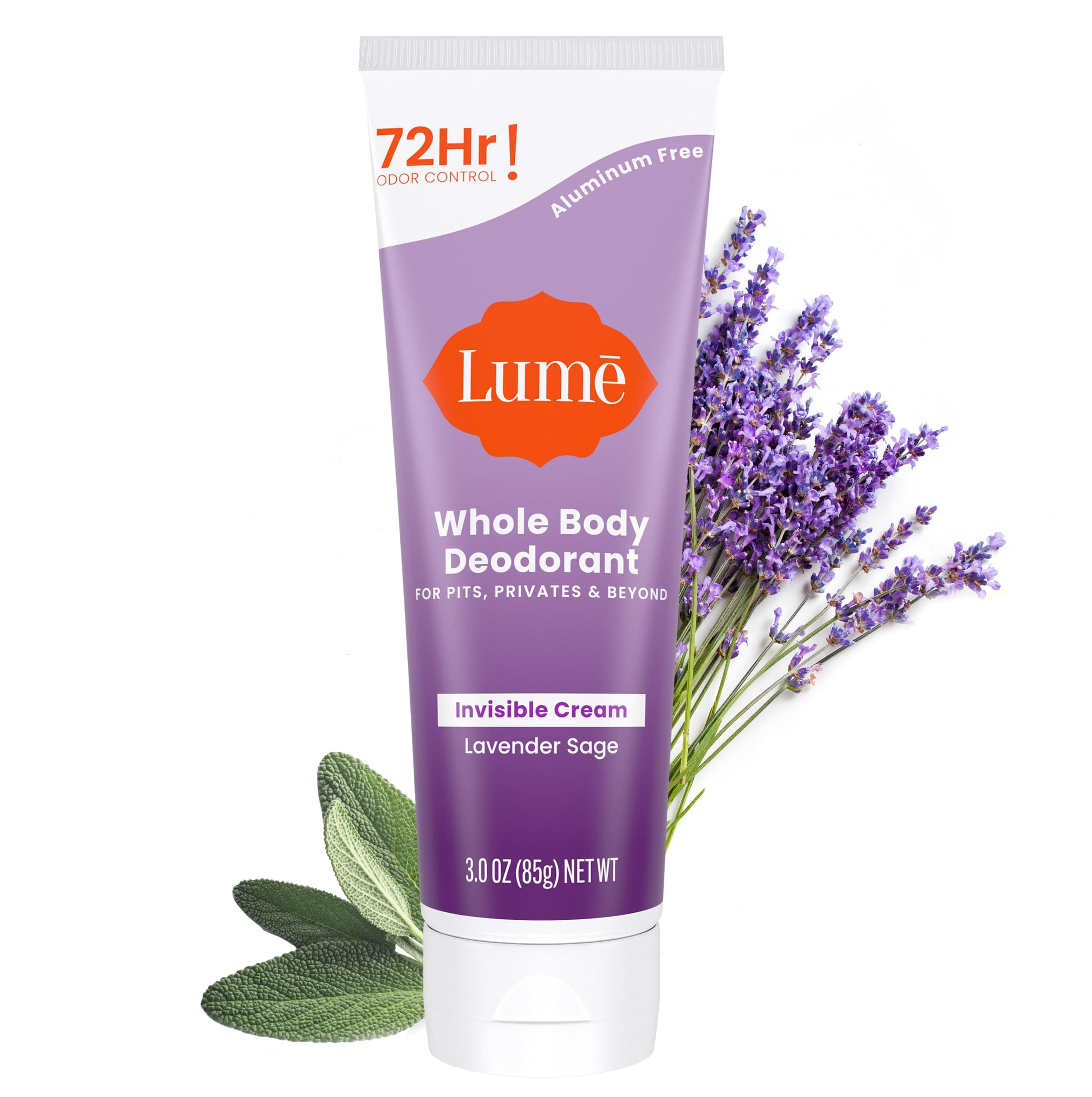 Deodorant For Underarms & Private Parts 3oz Tube (Lavender Sage)