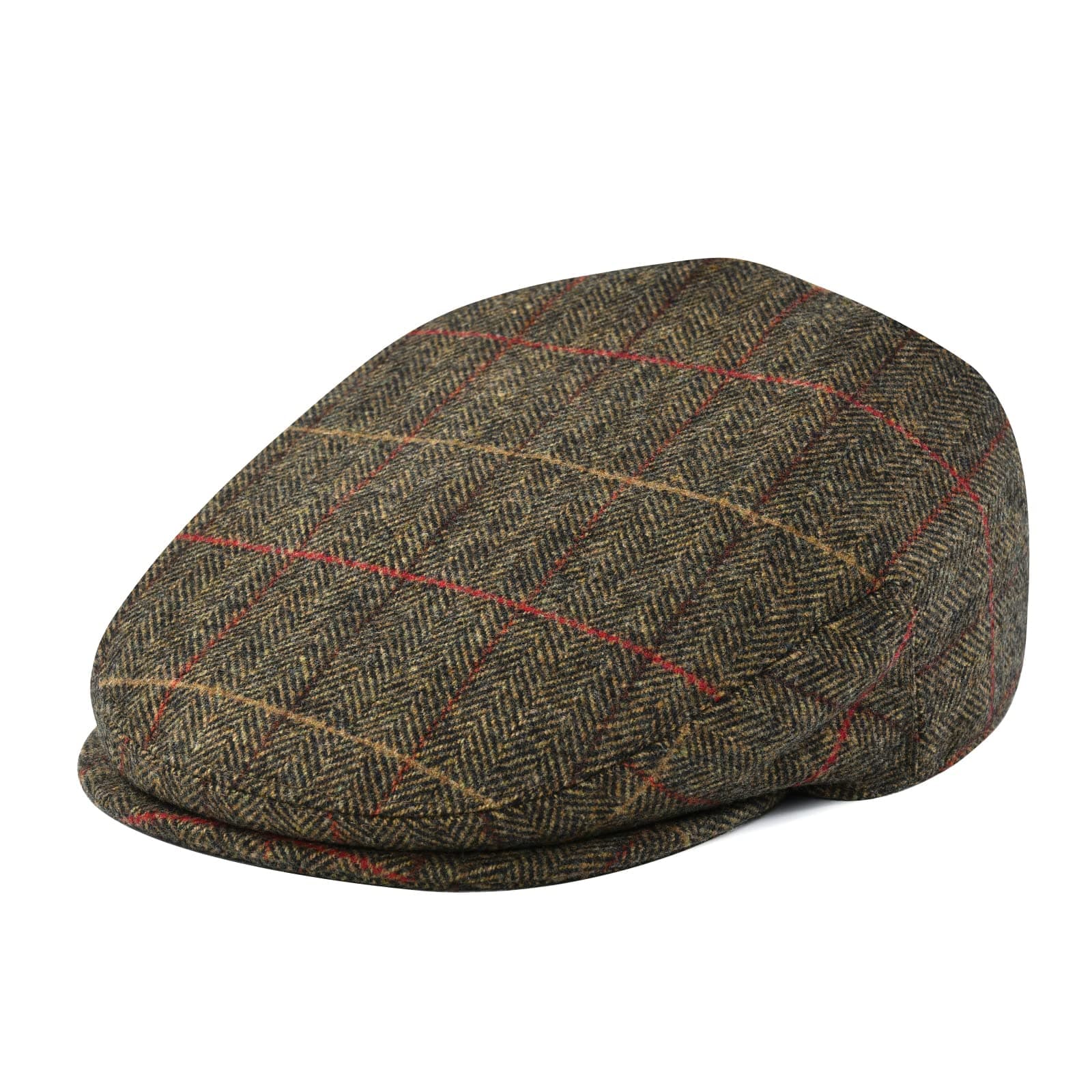FEINION Men's Wool Tweed Newsboy Ivy Cap Gatsby Golf Flat Hat