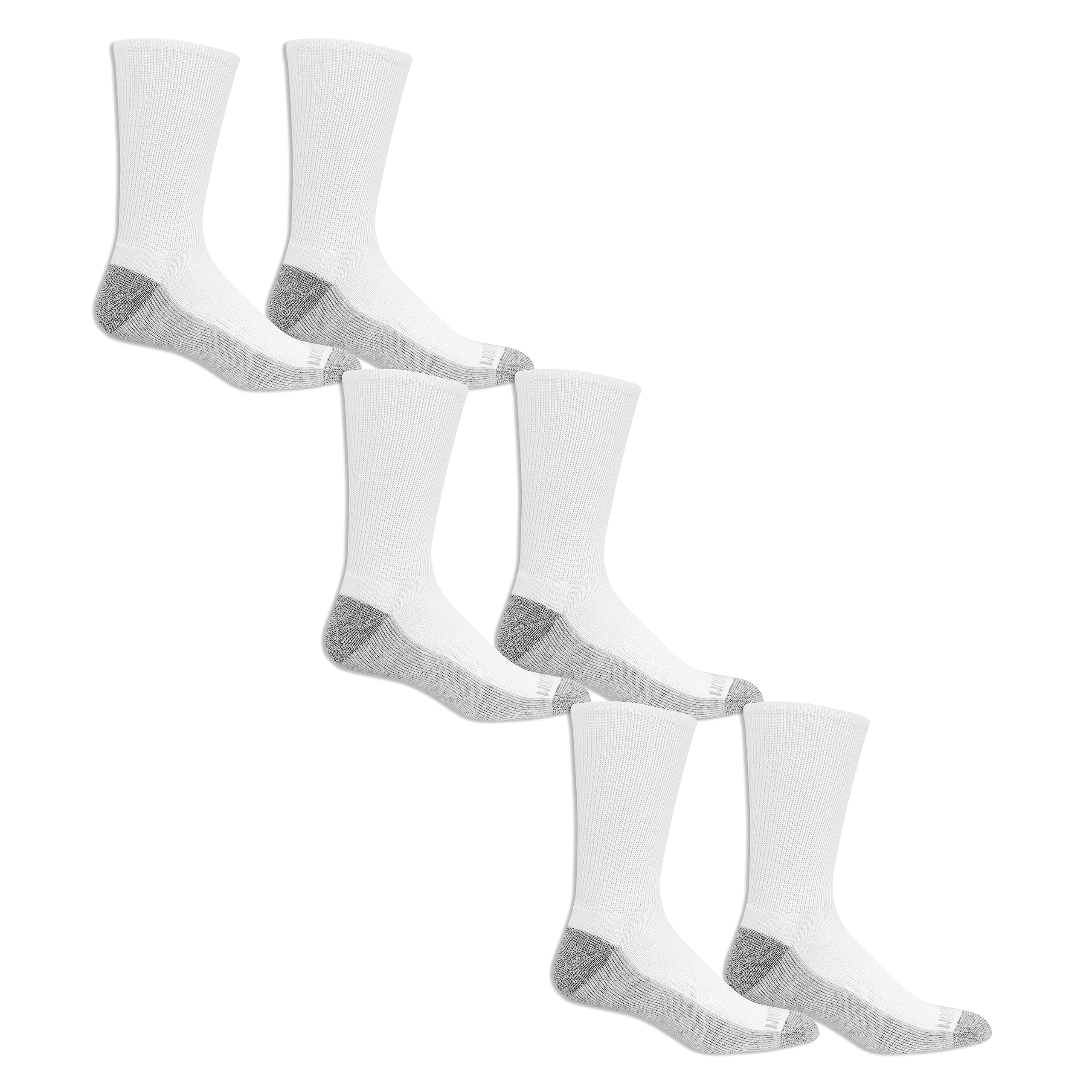 Men's Essential 6 Pair Pack Casual Socks with Cushion and Arch Support