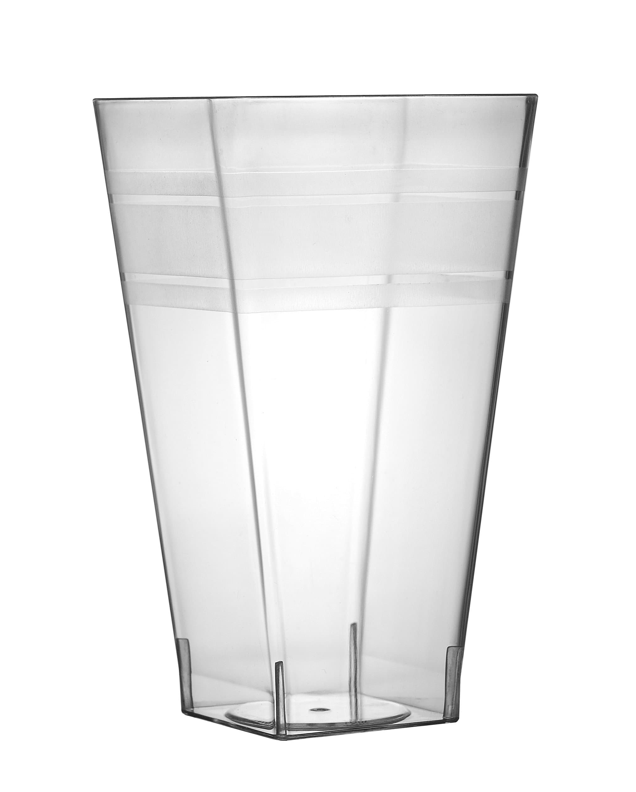 Fineline Settings Wavetrends Clear Square 10 oz. Tumbler 168 Pieces
