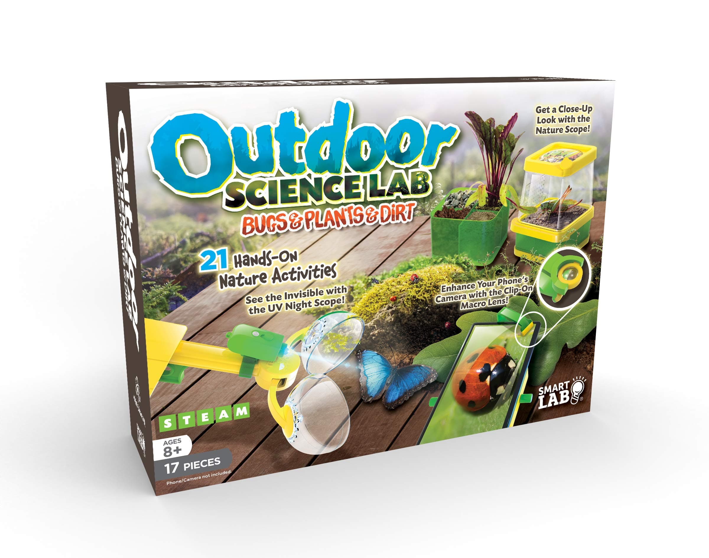 Toys Outdoor Science Lab Bugs, Dirt, & Plants with 24 Hands On Nature Activities Science Kit.