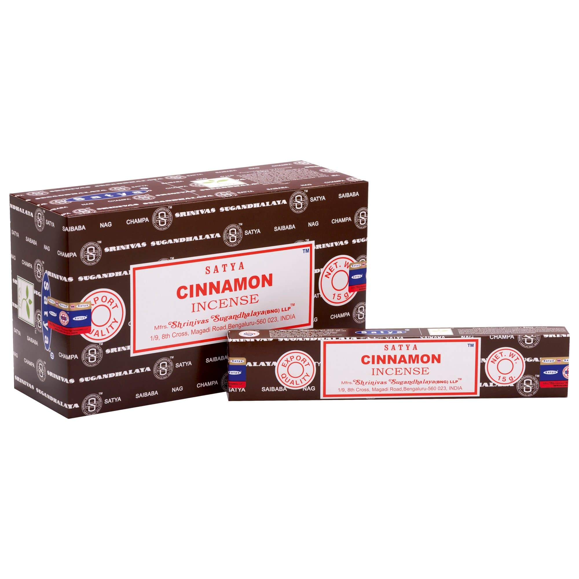 ETHNICITISatya Nag Champa Genuine Cinnamon 15g Incense Sticks 1 Pack (Cinnamon)