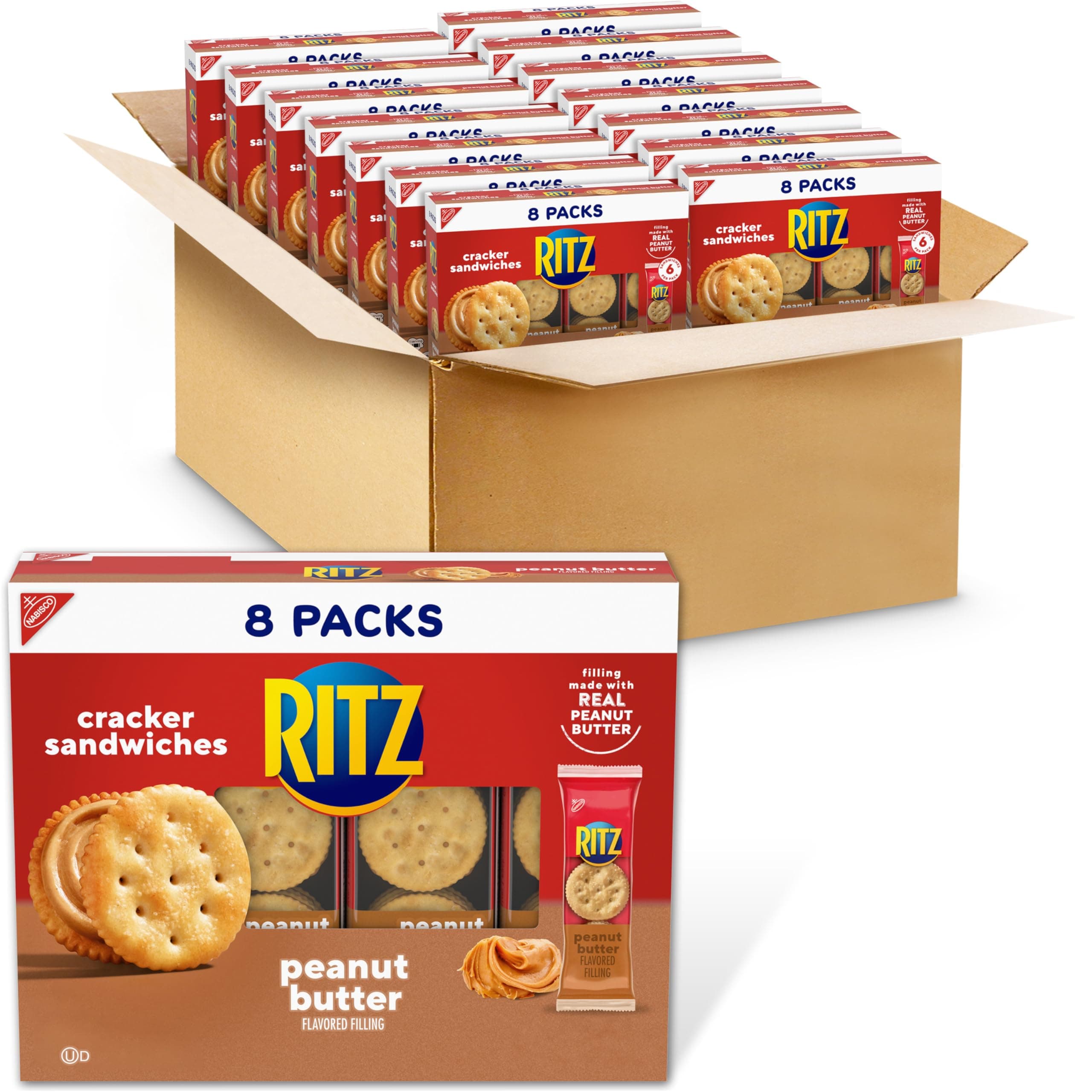 Ritz Cracker Sandwiches (Peanut Butter, 1.38-Ounce Packs, Pack of 112)