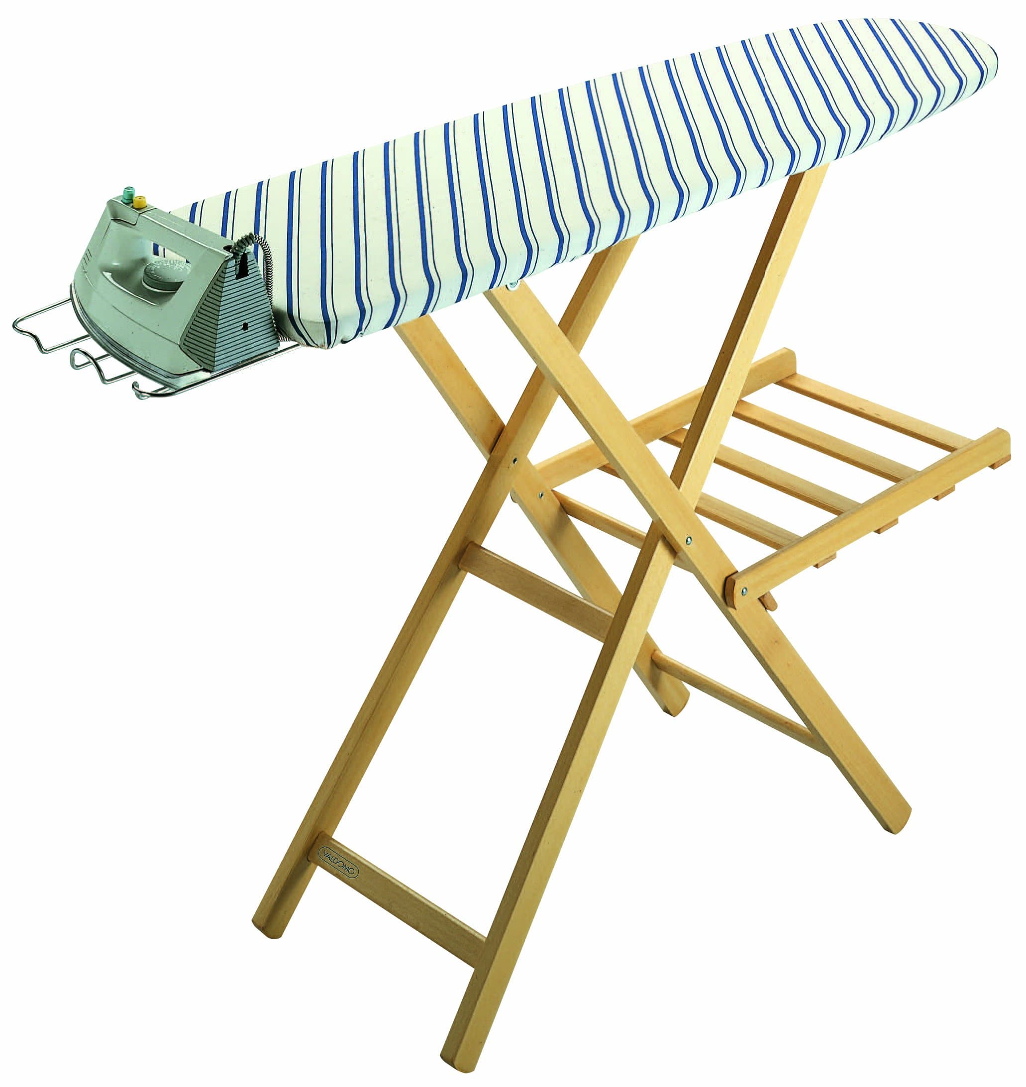 Valdomo Rustichello Ironing Board, Wood, Natural/Assorted, 135 x 39 x 82 cm
