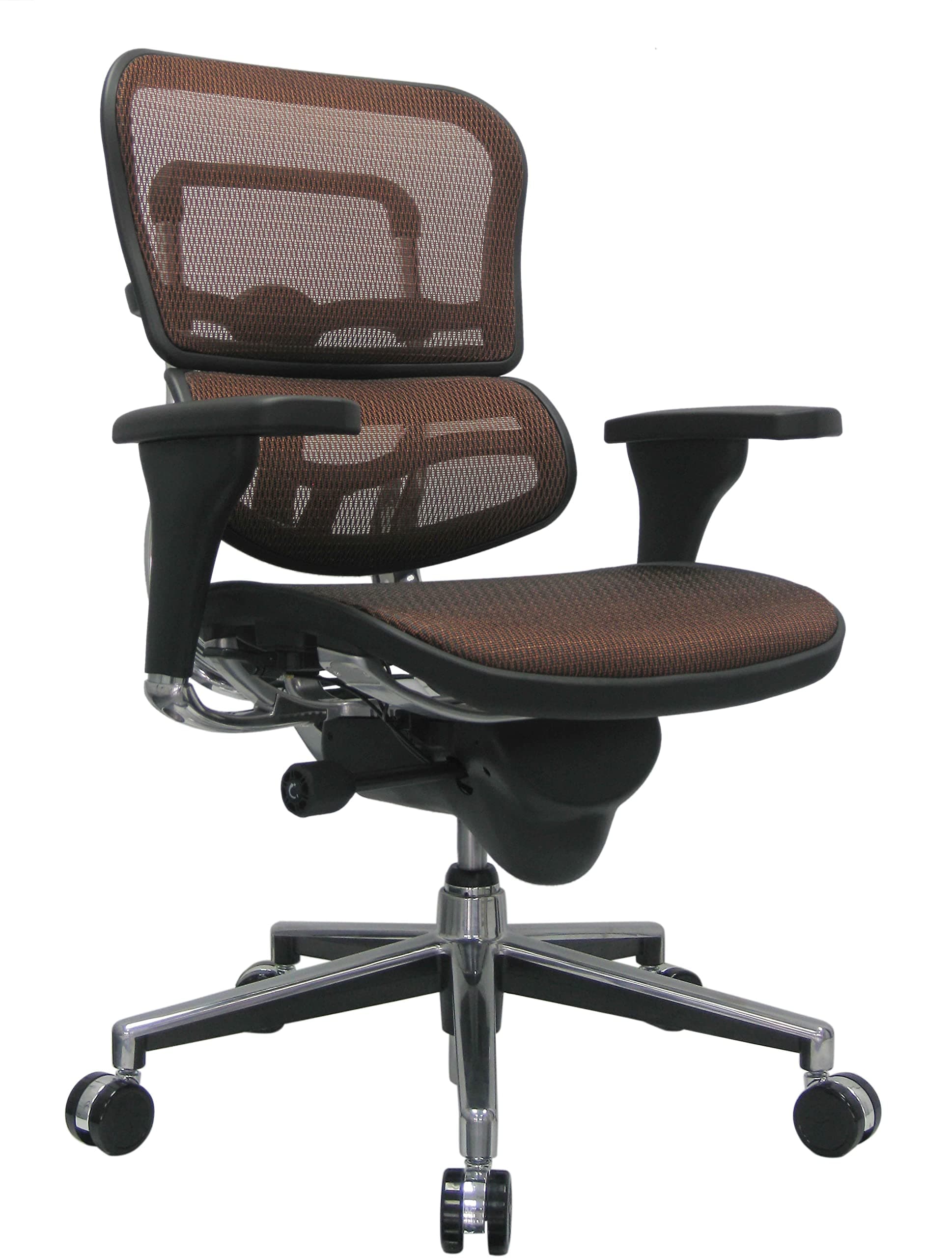 Eurotech Seating Ergohuman Mid Back Mesh Swivel Chair, Orange