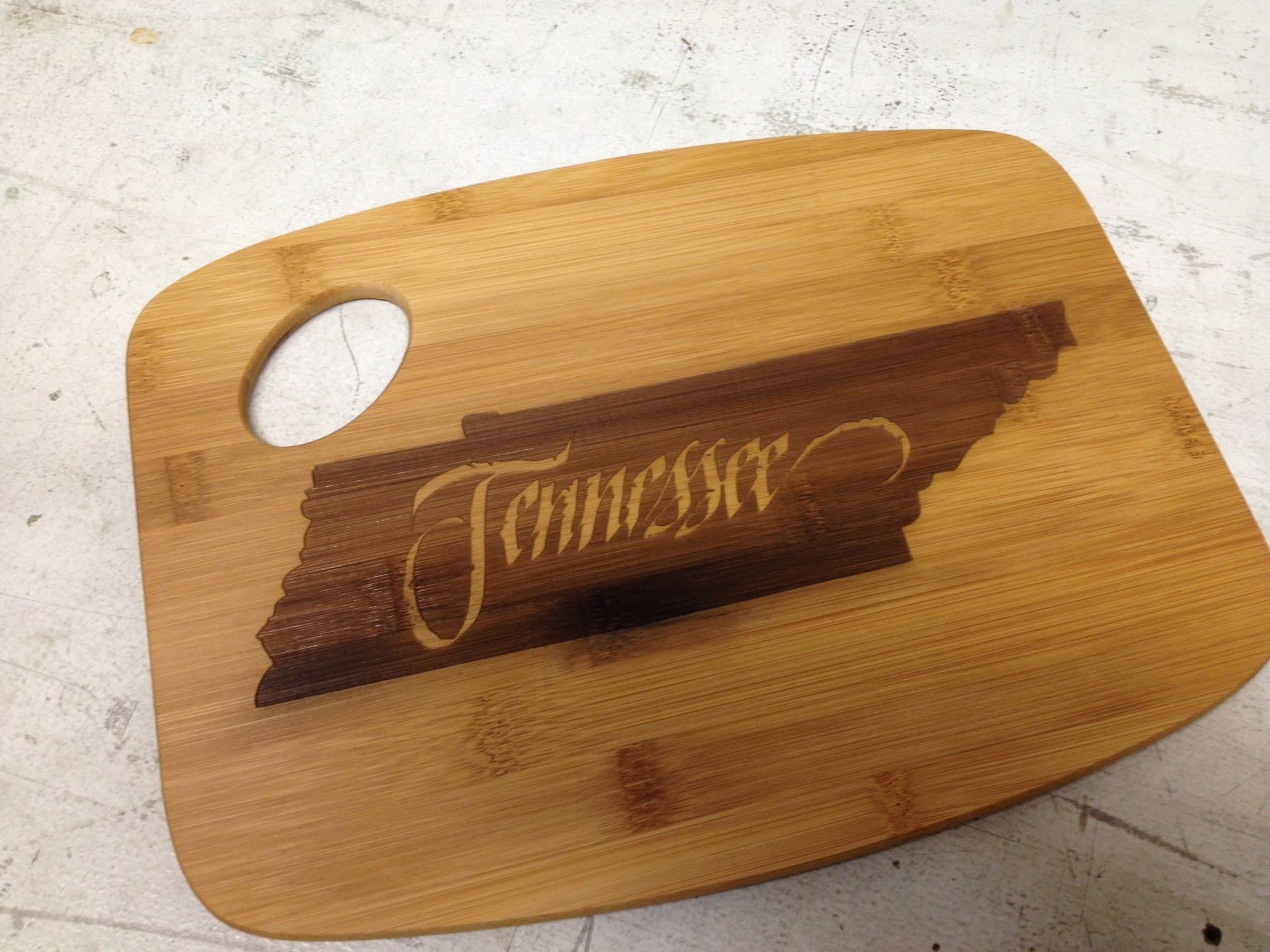 Tennessee State Cutting Board Bamboo Personalized