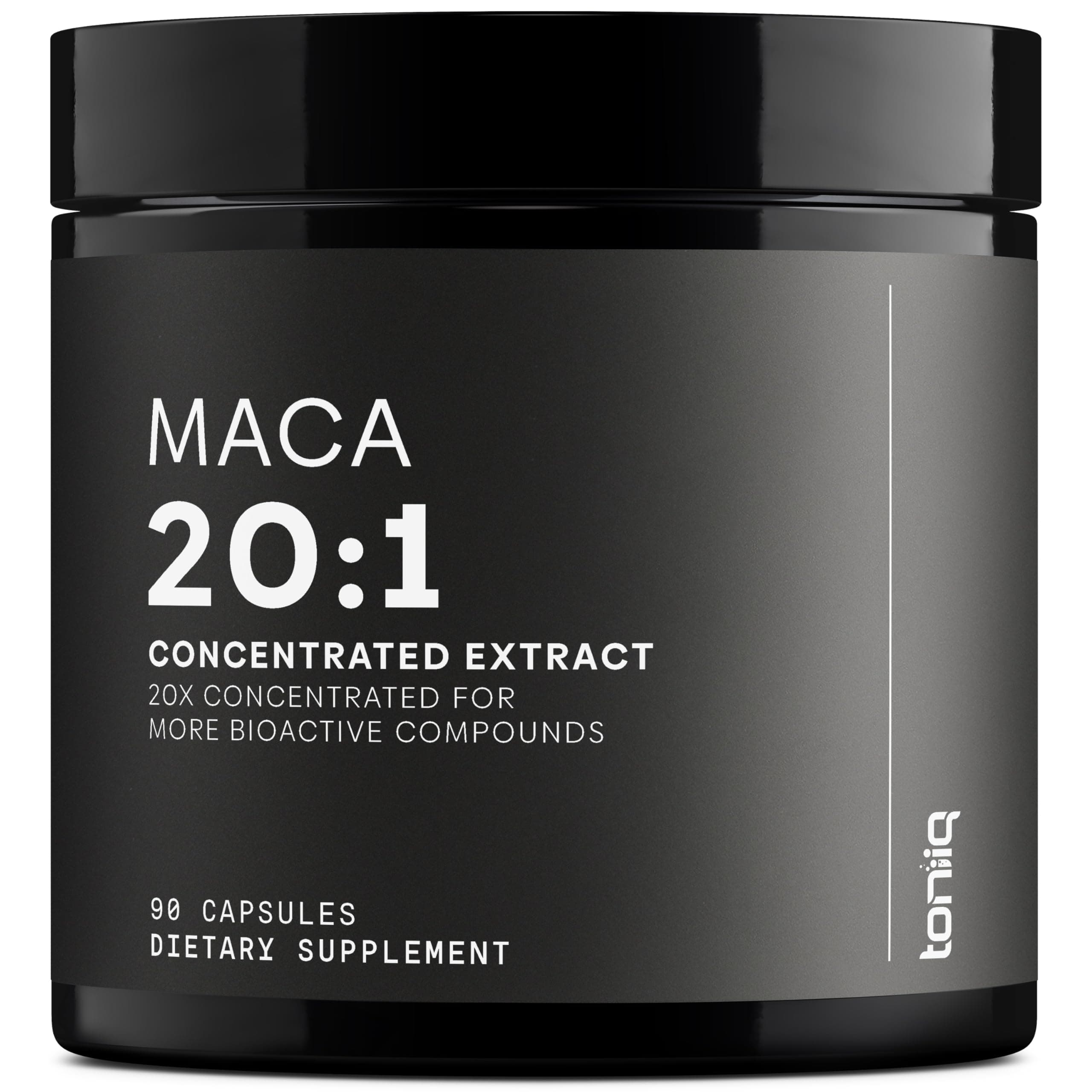Maca Root - Ultra High Potency 20:1 Extract - Black, Red and Yellow Maca Complex - Single Origin, Wildcrafted & Highly Concentrated - Third-Party Lab Tested - 90 Capsules