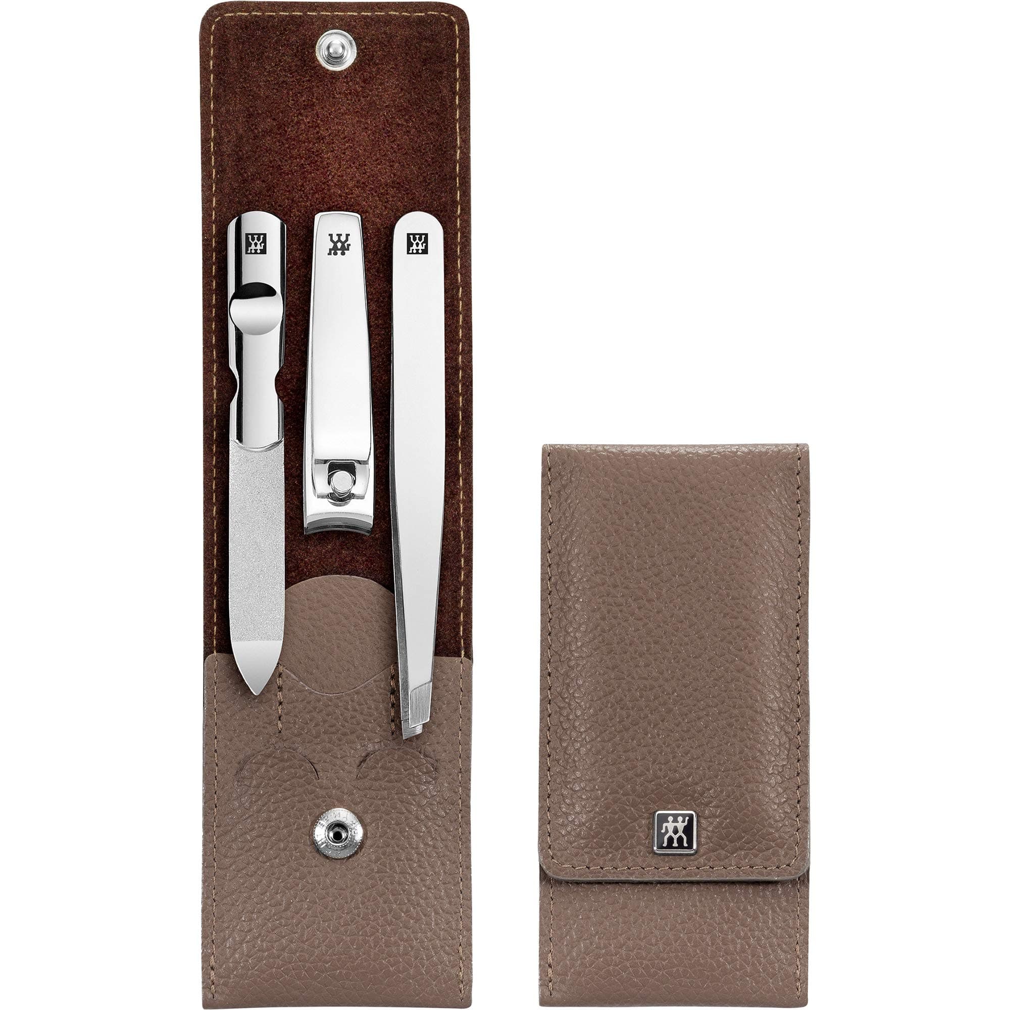 Zwilling Classic Inox 97678-009-0 Manicure Set 3-Piece Pedicure Care Hands Feet Travel Man Woman Cowhide Fango Nail Clippers Tweezers