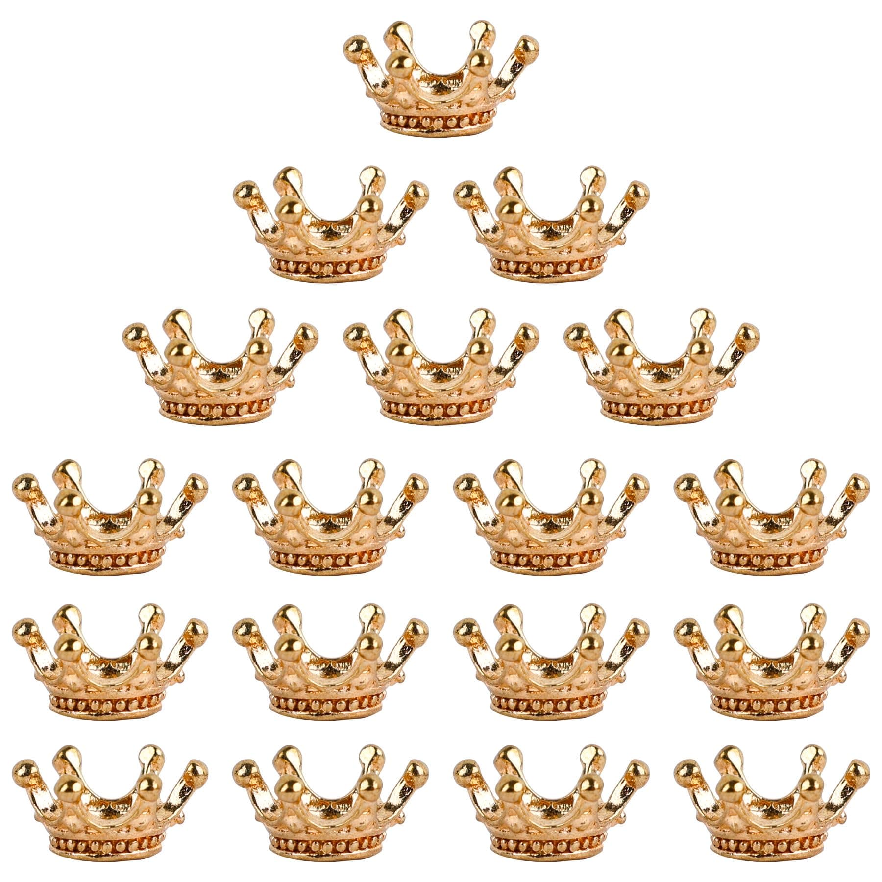 AUEAR, 3D Mini Lovely Crown Charms Findings Vintage Alloy Pendants for Jewelry Making DIY Crafting