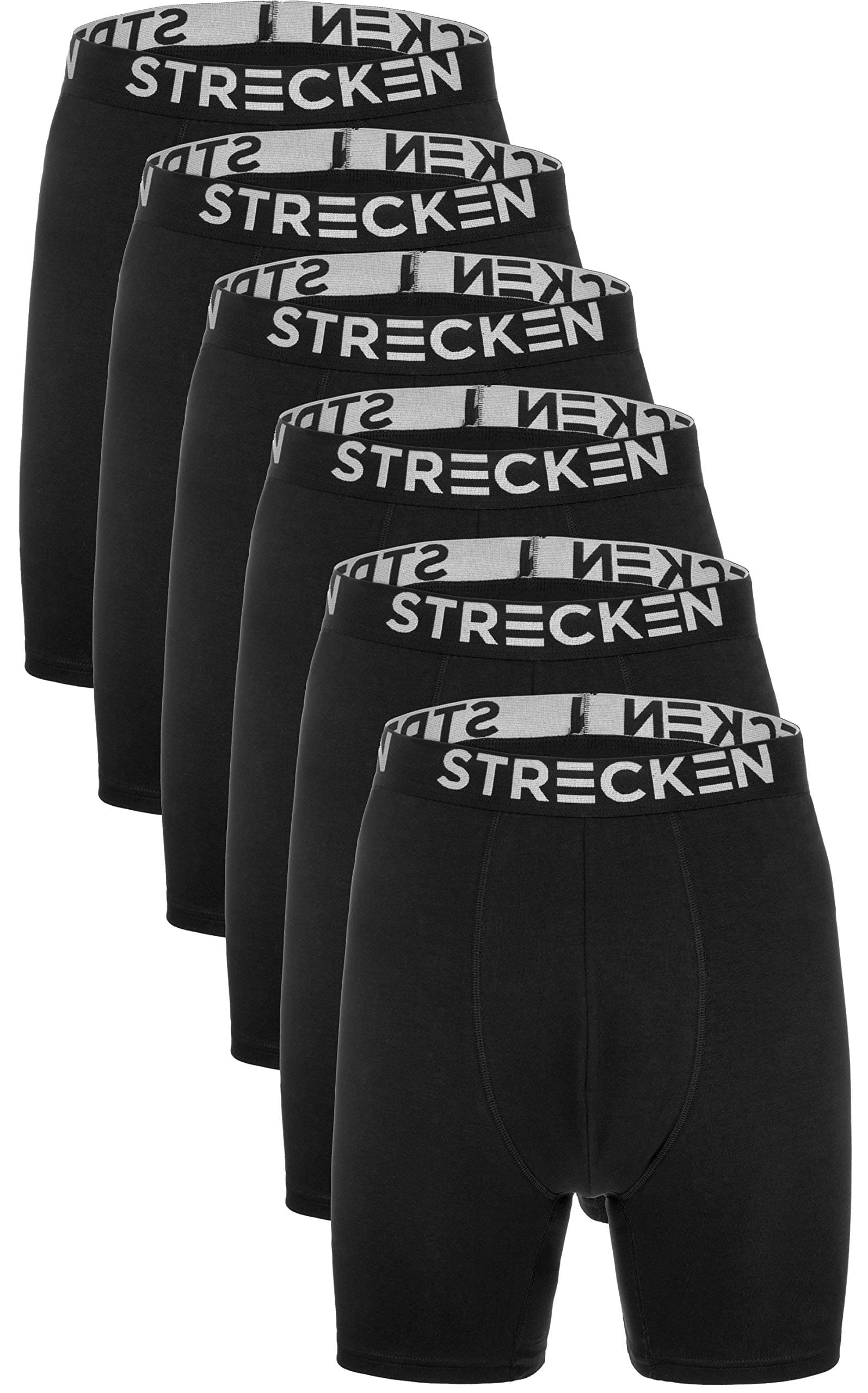 Strecken6 Pack of Men's Boxer Briefs Ultra Soft Breathable Cotton Underwear Moisture Wicking Men's Briefs Value Pack