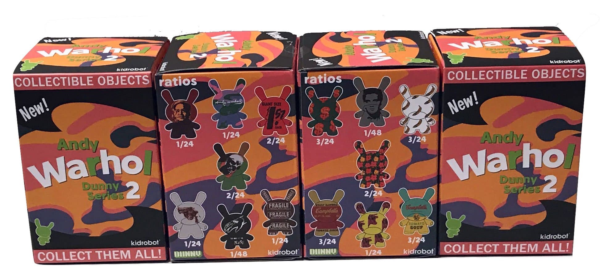 Series 2 Dunny Vinyl Figures Kidrobot 4 Blind Boxes