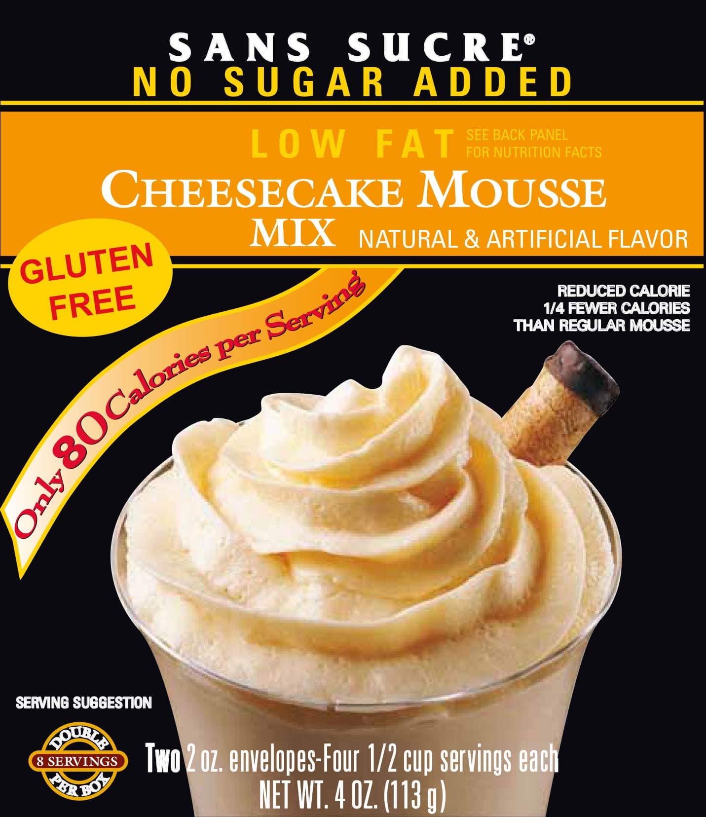 SANS SUCRE Cheesecake Mousse Mix - Sugar Free and Gluten Free