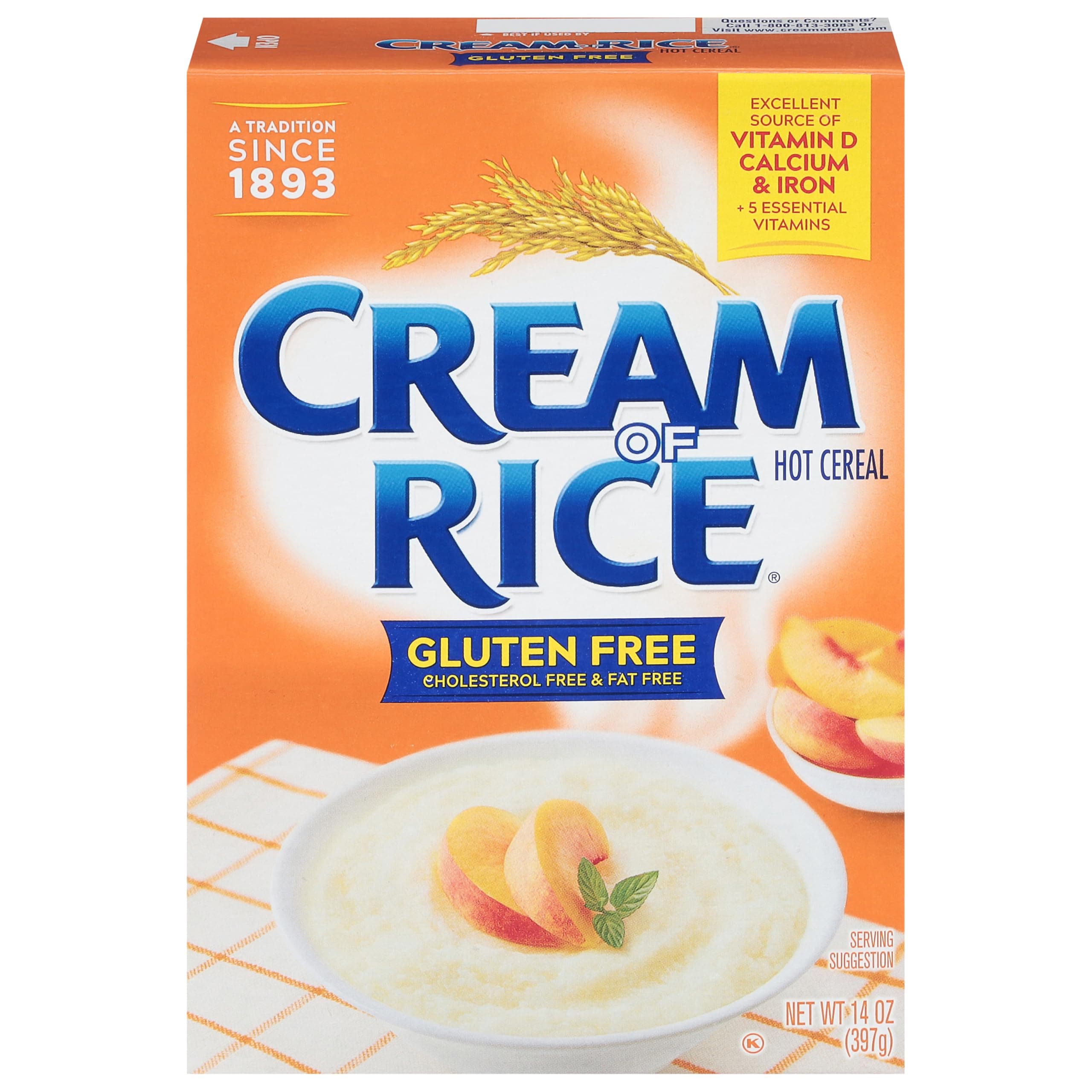 Cream of Rice Gluten Free Hot Cereal, 14 Ounce (Pack of 12)