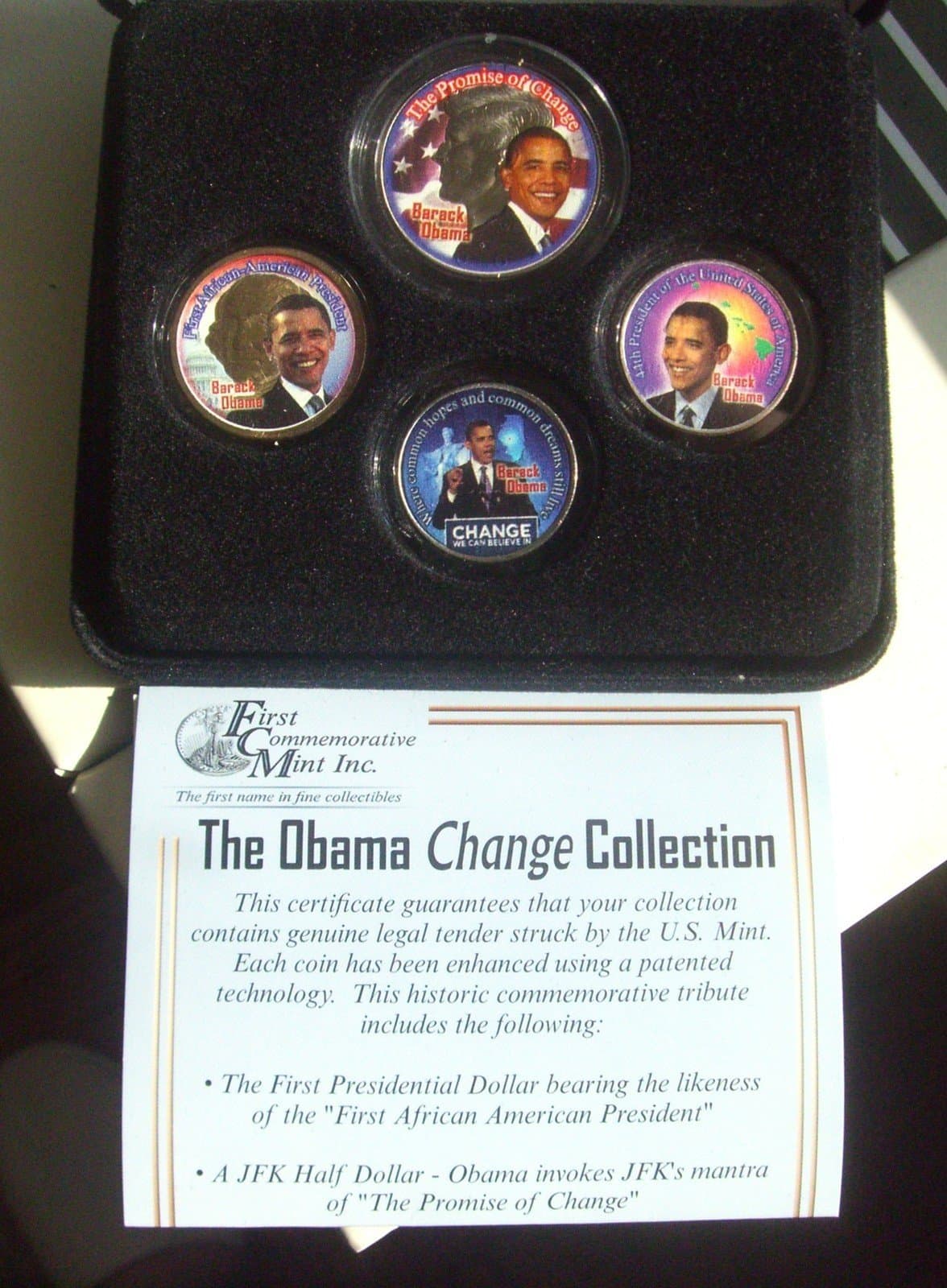 President Obama First Term Commemorative Coins Set of 4
