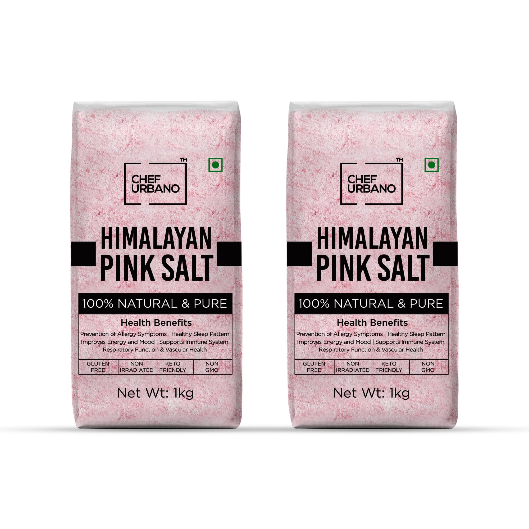 Chef Urbano Himalayan Pink Salt Pouch, 2 X 1000 g