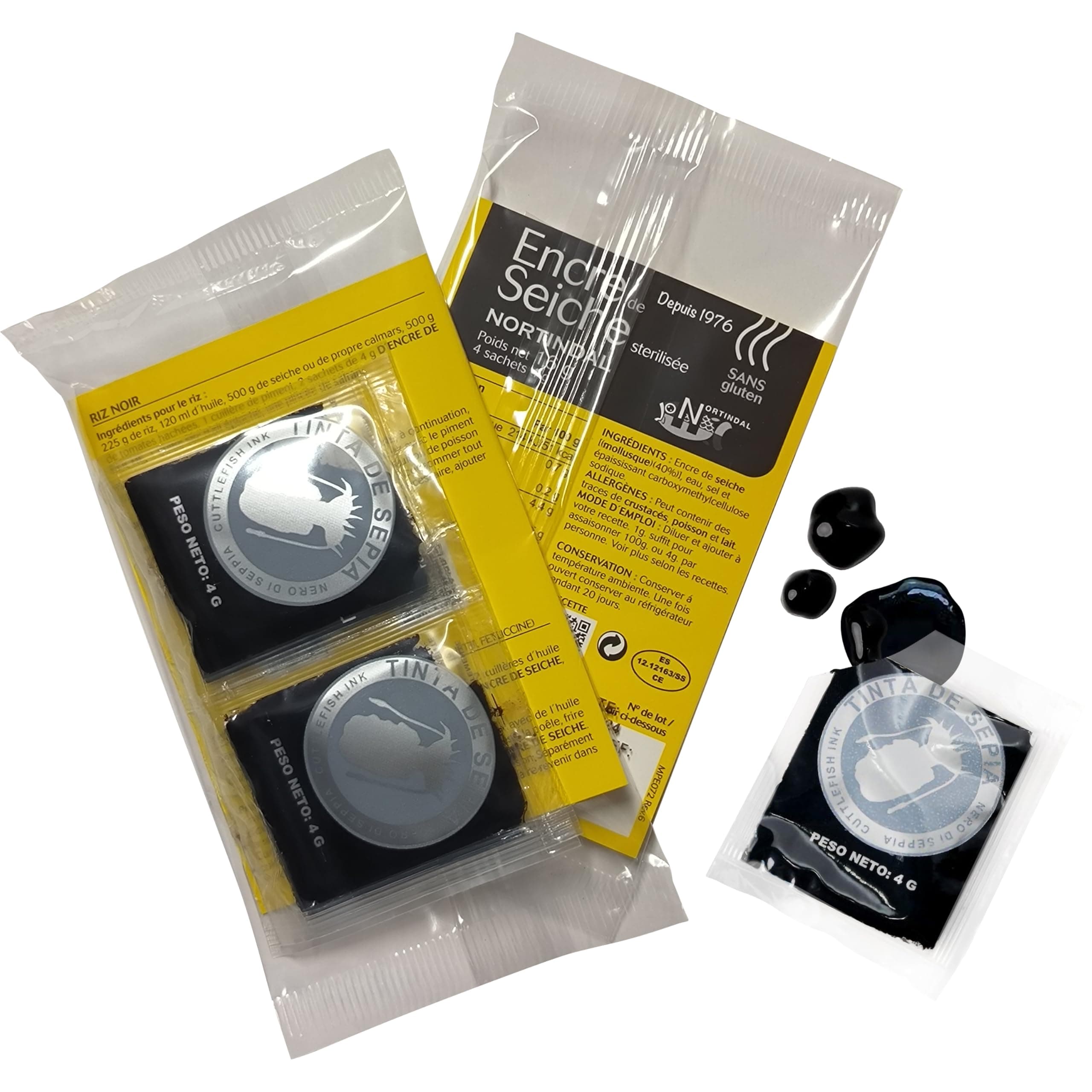 Nortindal Tinta de Calamar - Squid Ink (Large Jar -17.6 fluid oz/500 g