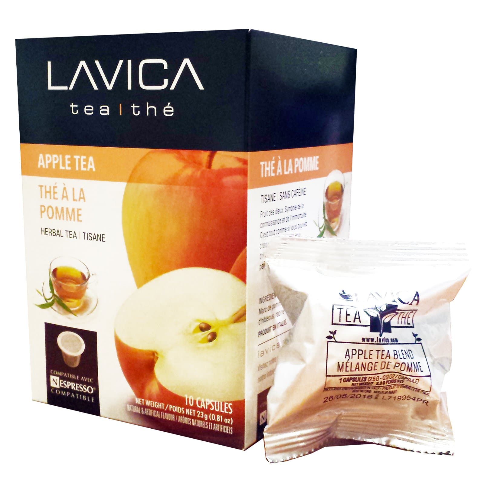 150 Apple Blend Nespresso Compatible All - Natural Tea Single Serve Capsules - Caffeine Free - Compatible with Nespresso Originalline Machines