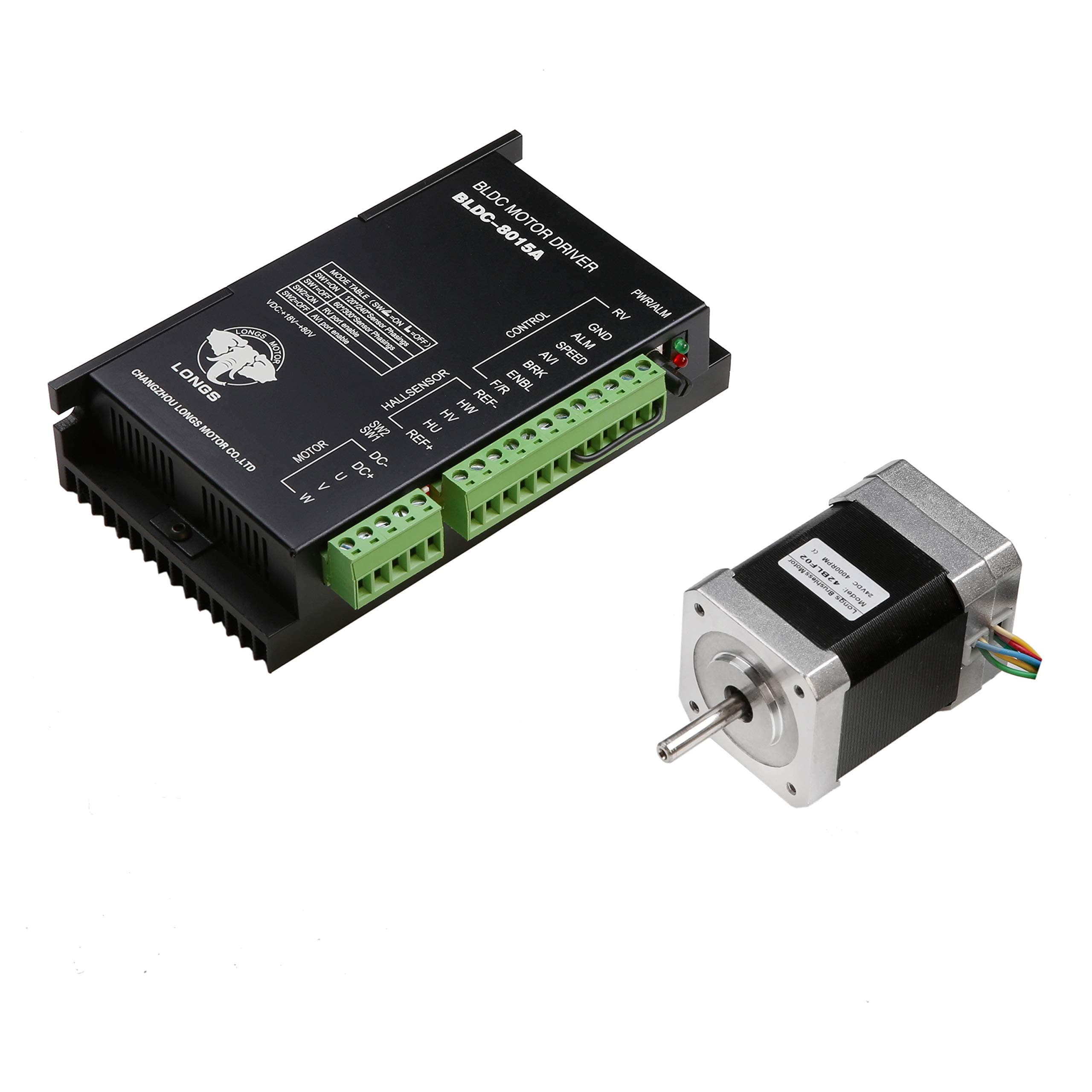 LS 42BLF02 Brushless DC motor,52W 4000RPM,24VDC,3phase & driver BLDC-8015A 24～50VDC